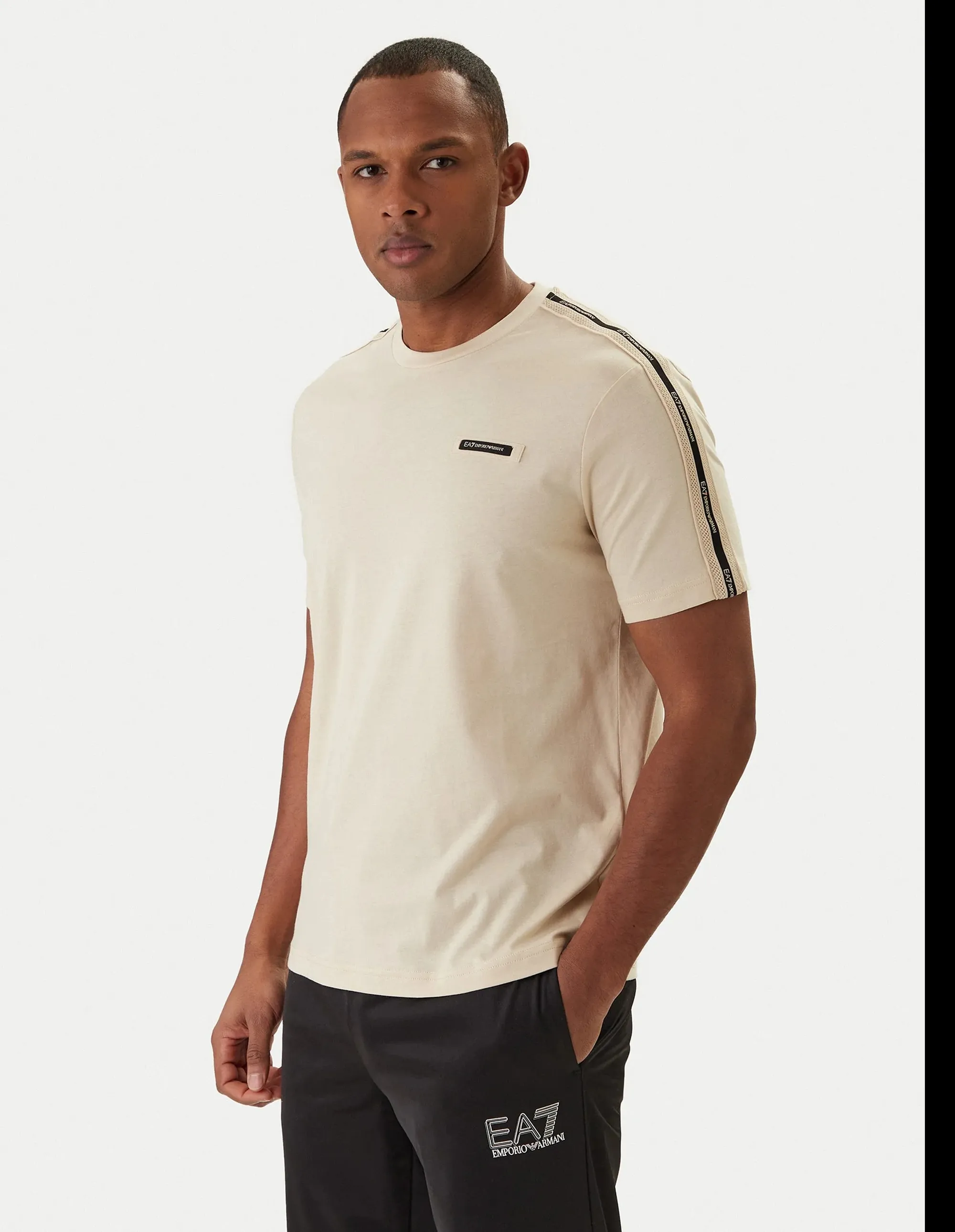 Ea7 T-Shirt Logo Series Beige 7M001476Af10375 174473