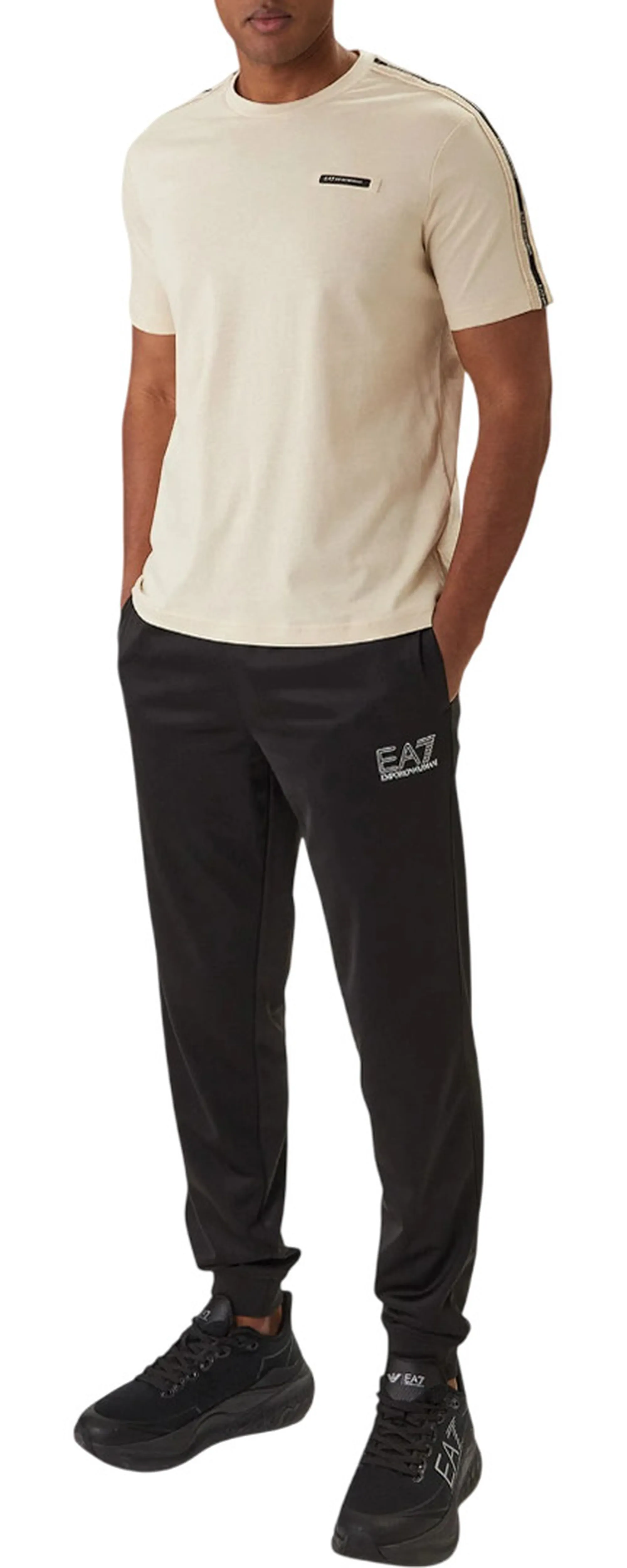 Ea7 B'T-Shirt Logo Series' Beige 7M001476Af10375 177795