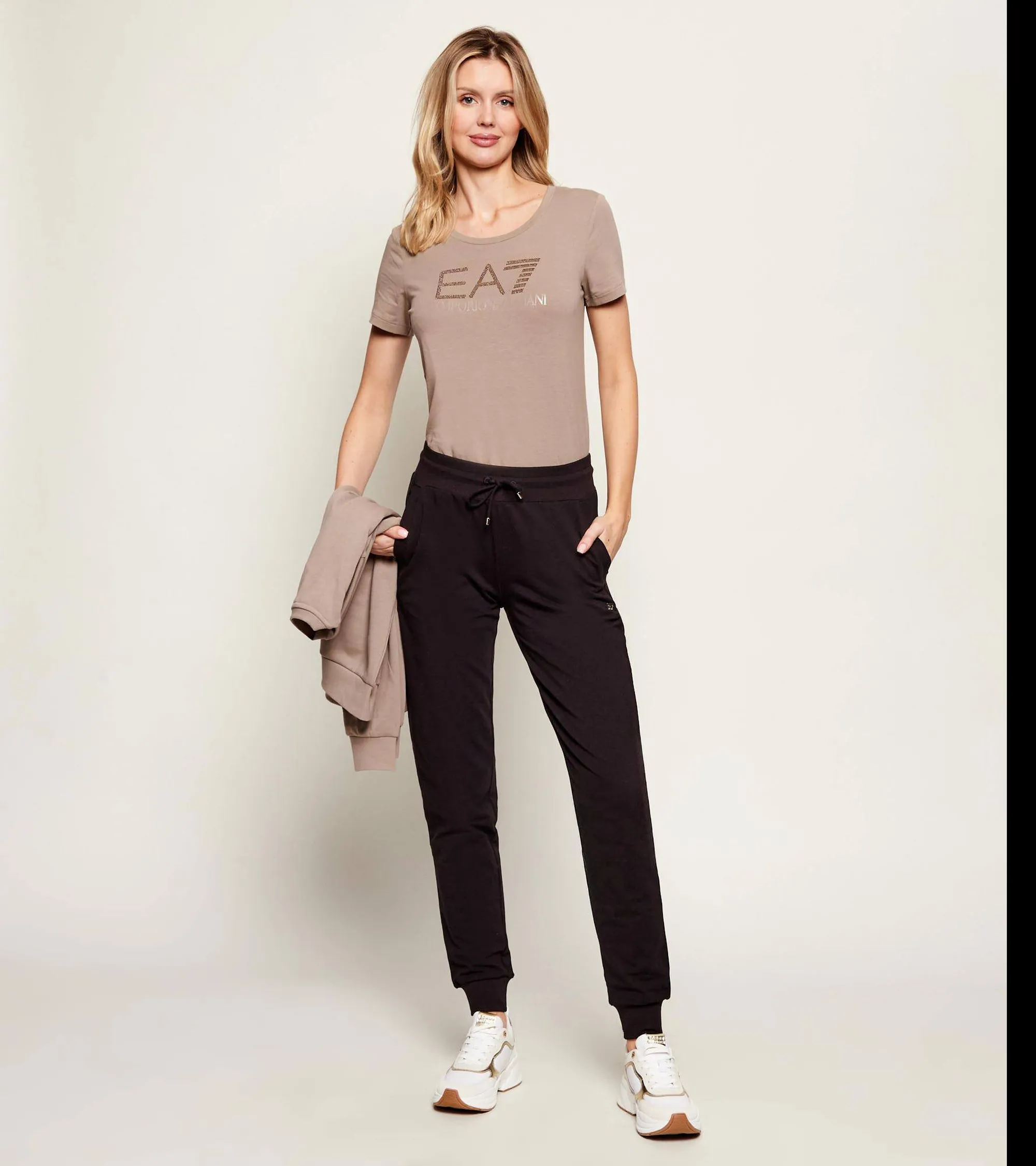 Ea7 T-Shirt Logo Series Beige 7W000536Af10373 174644