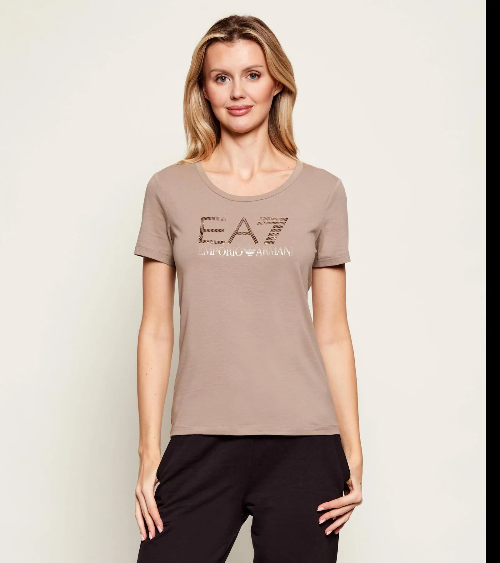 Ea7 T-Shirt Logo Series Beige 7W000536Af10373 174646