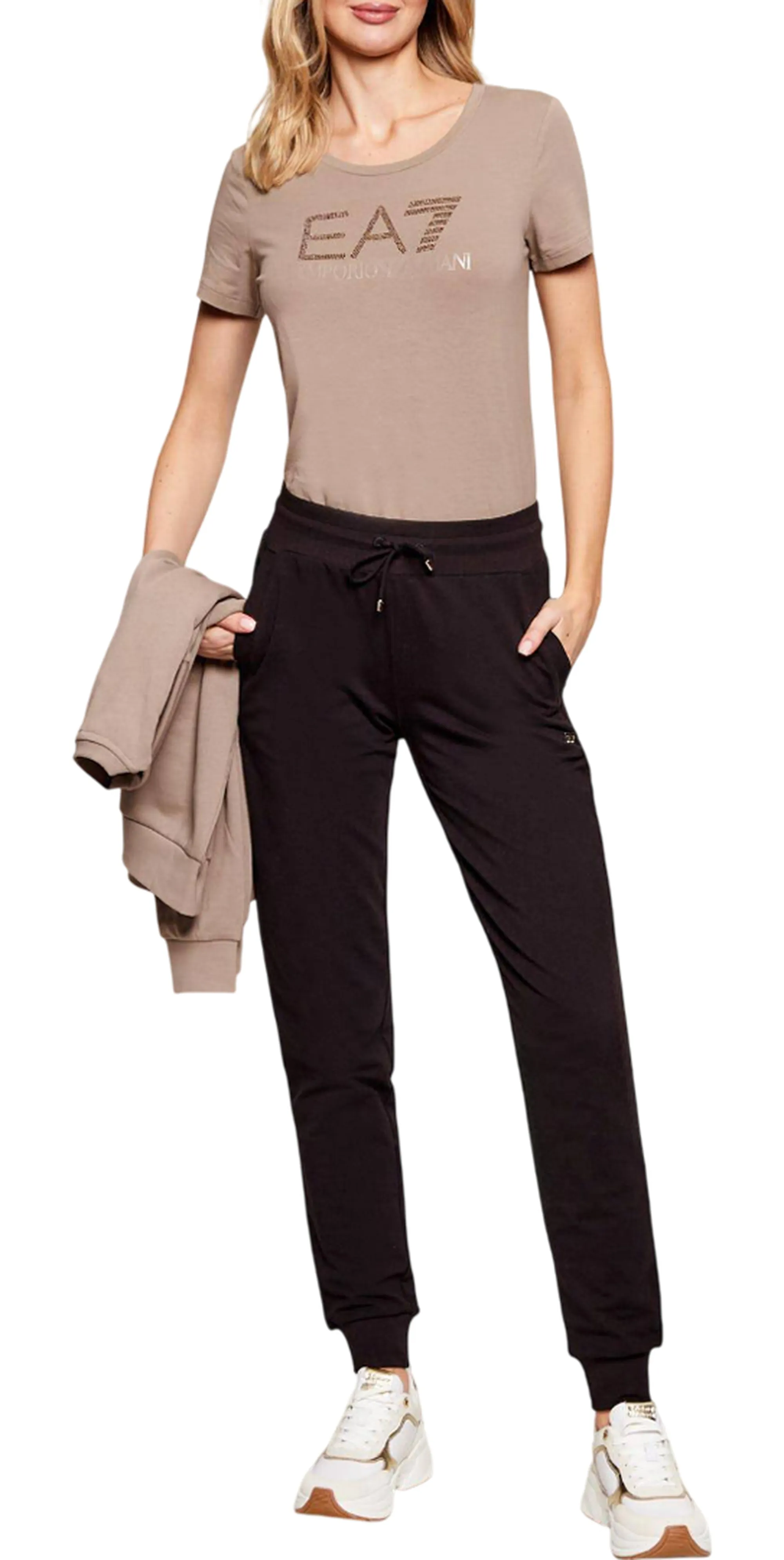 Ea7 B'T-Shirt Logo Series' Beige 7W000536Af10373 176000