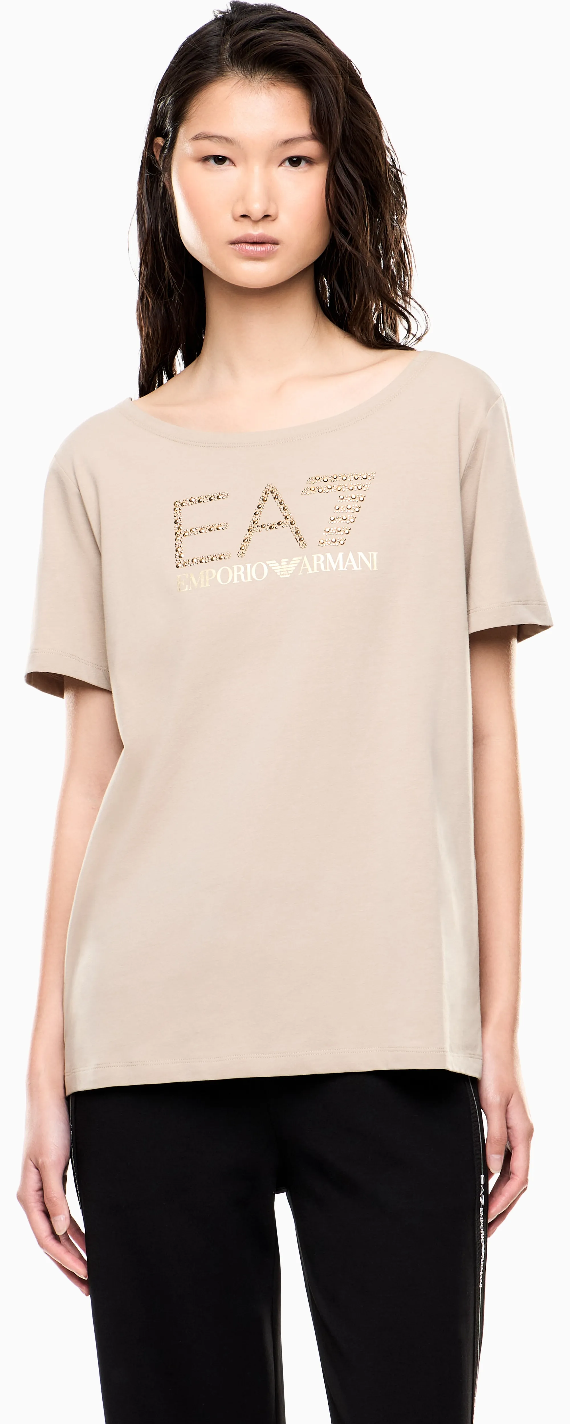 Ea7 T-Shirt Logo Series Beige 7W001098Af14880 174661