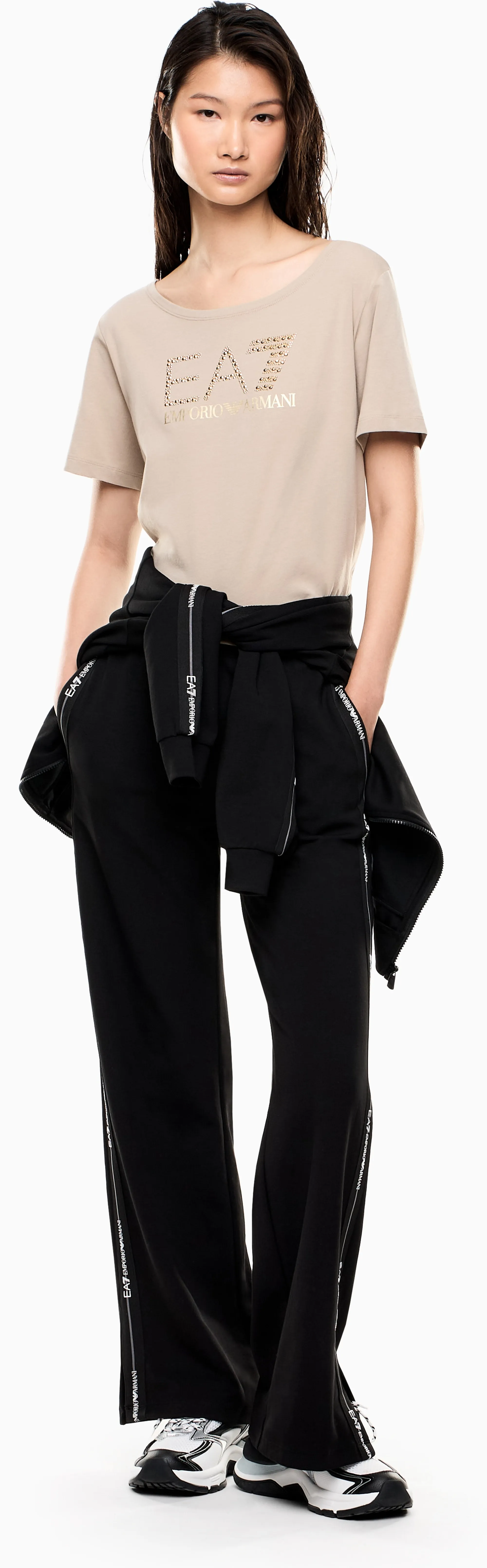 Ea7 T-Shirt Logo Series Beige 7W001098Af14880 174662