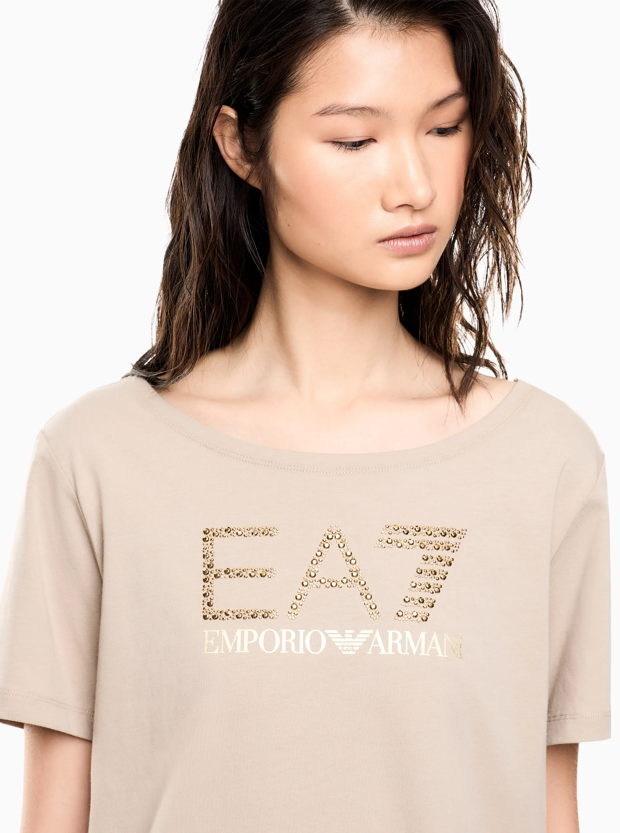 Ea7 T-Shirt Logo Series Beige 7W001098Af14880 174664