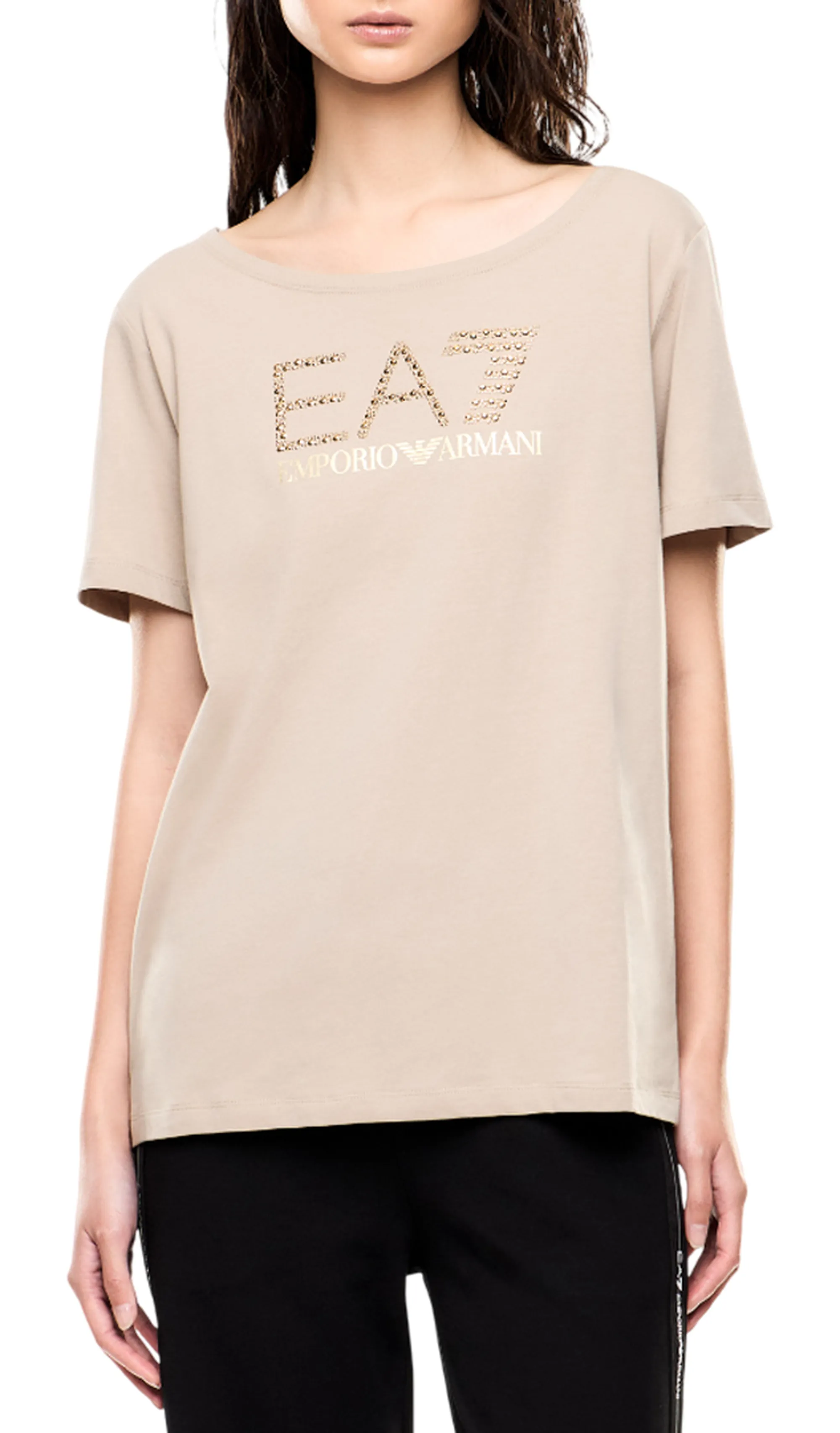 Ea7 B'T-Shirt Logo Series' Beige 7W001098Af14880 175975
