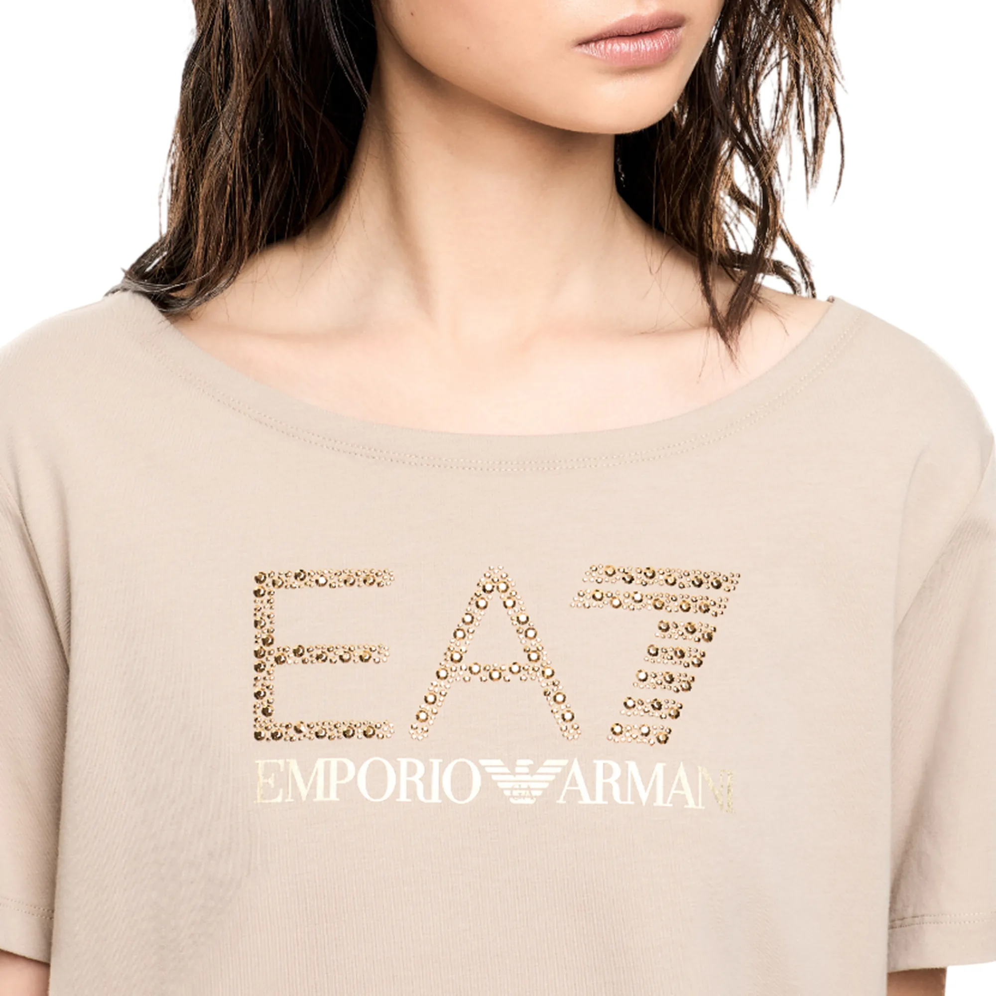 Ea7 B'T-Shirt Logo Series' Beige 7W001098Af14880 175976