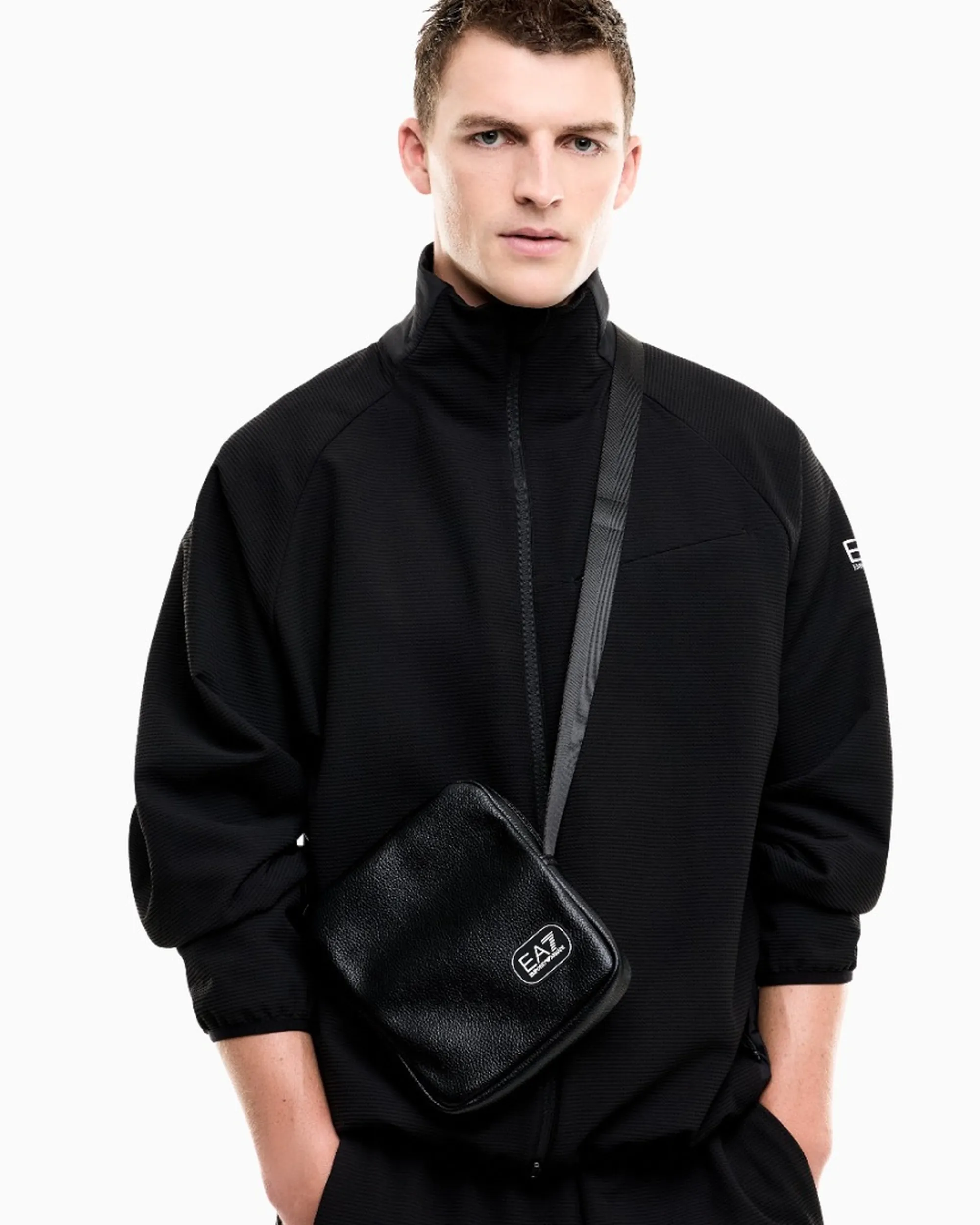 Ea7 B'Leather Effect Shoulder Bag' Black 7X000753Af29345 190824