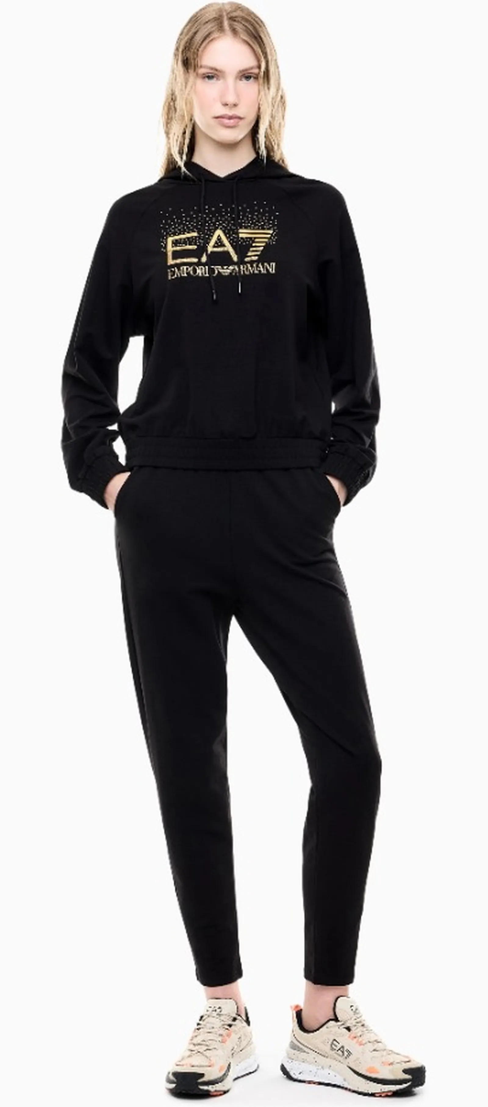 Ea7 Tuta In Cotone E Modal Nero 7W001448Af12502 190918