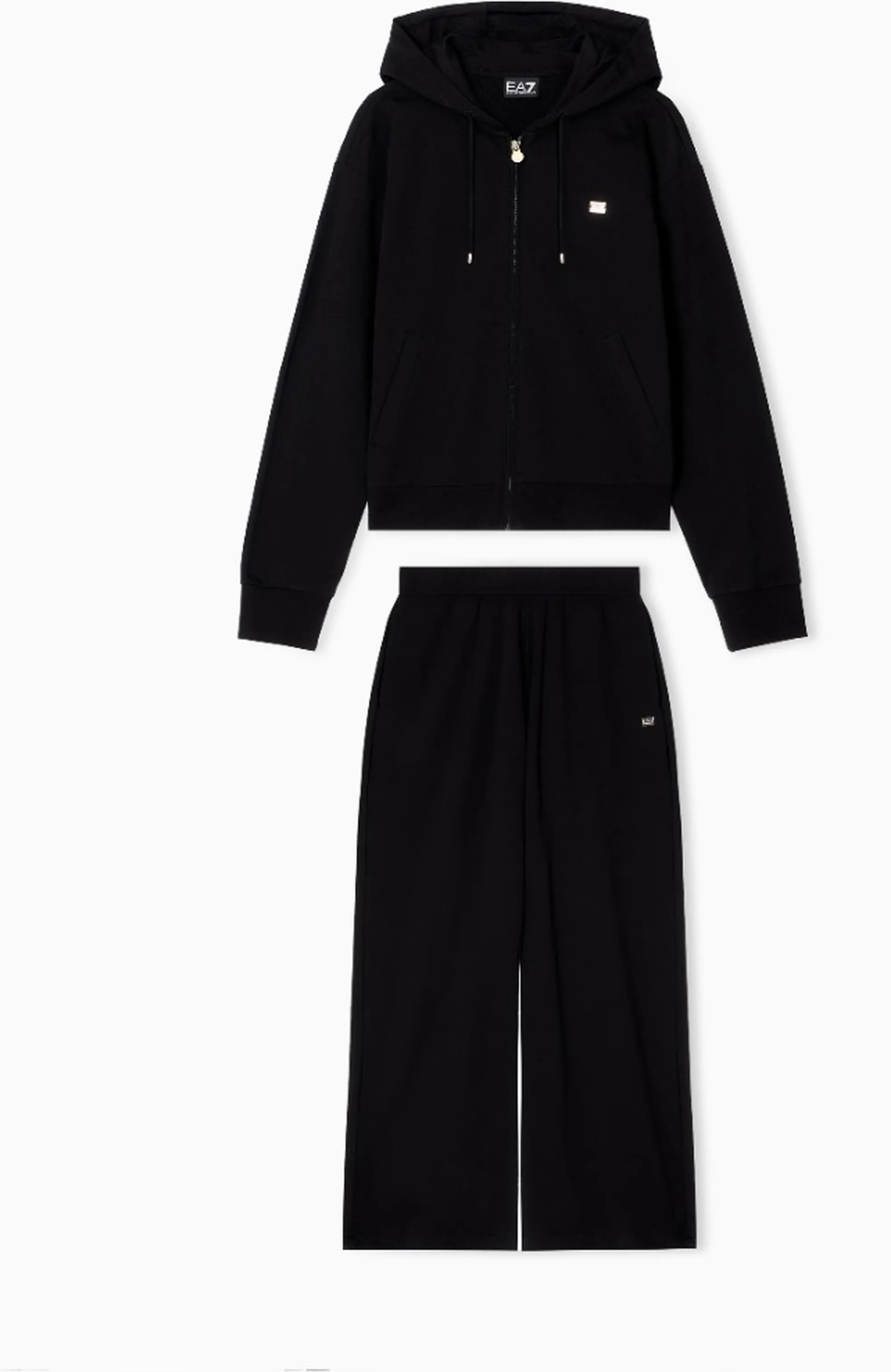 Ea7 Tuta Stretch Suite Wide Leg Nero 7W000464Af13135 190849