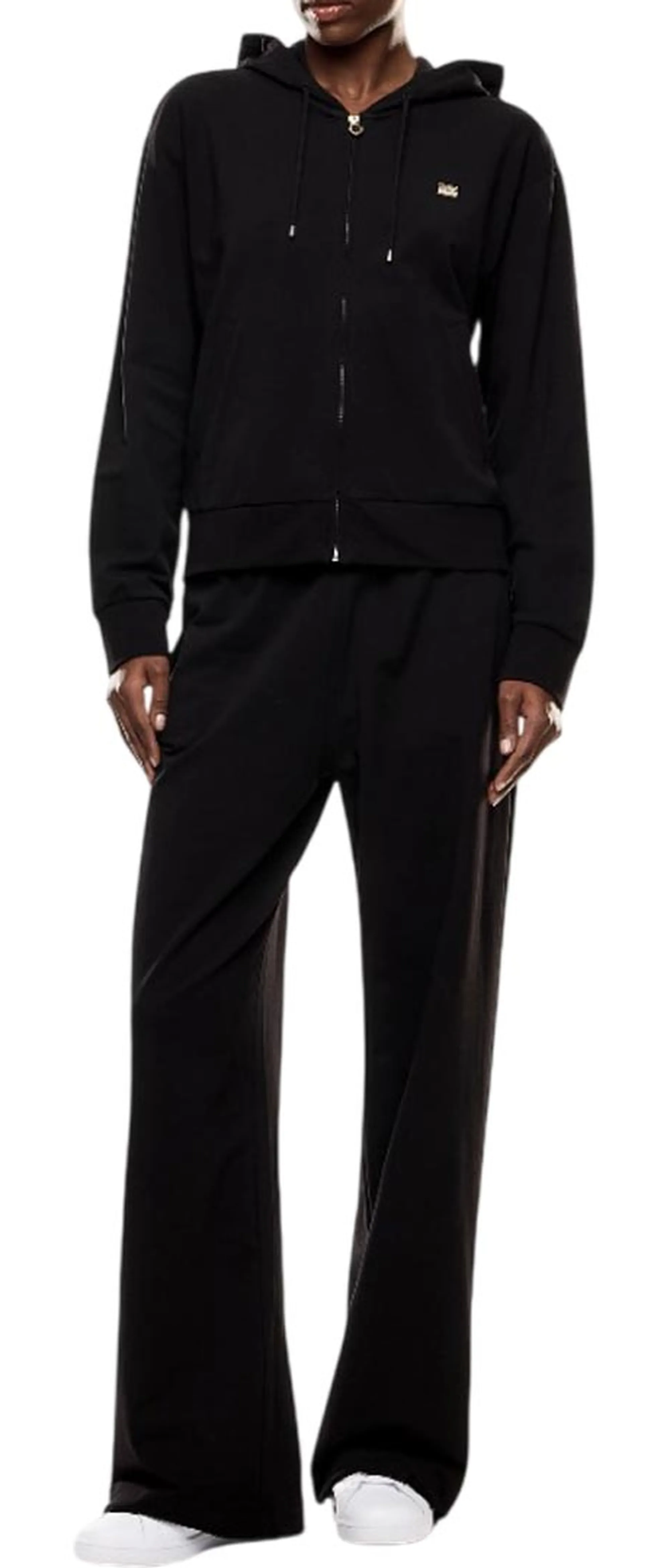 Ea7 Tuta Stretch Suite Wide Leg Nero 7W000464Af13135 195564