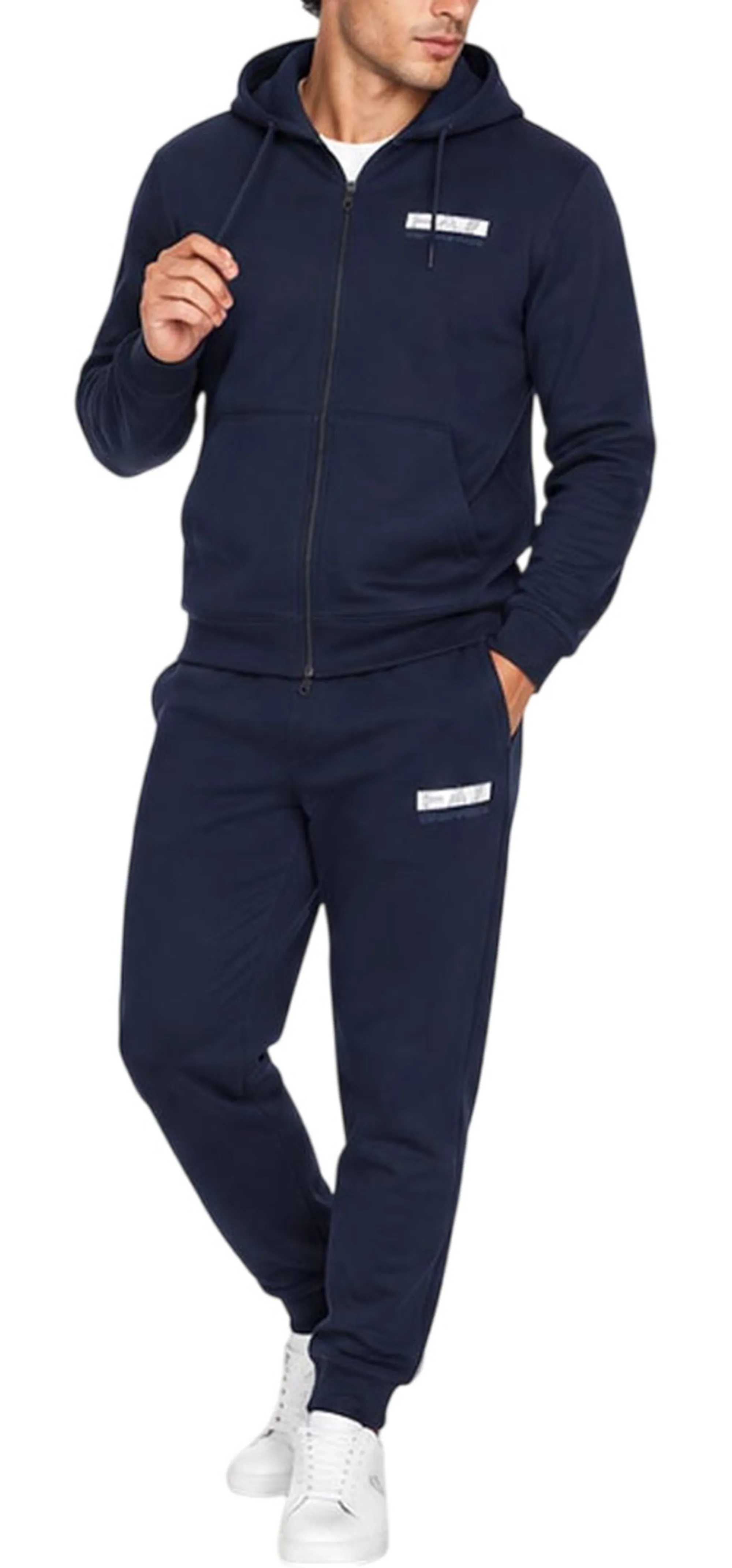 Ea7 Tuta Visibility In Jersey Blu 7M002430Af10377 191320