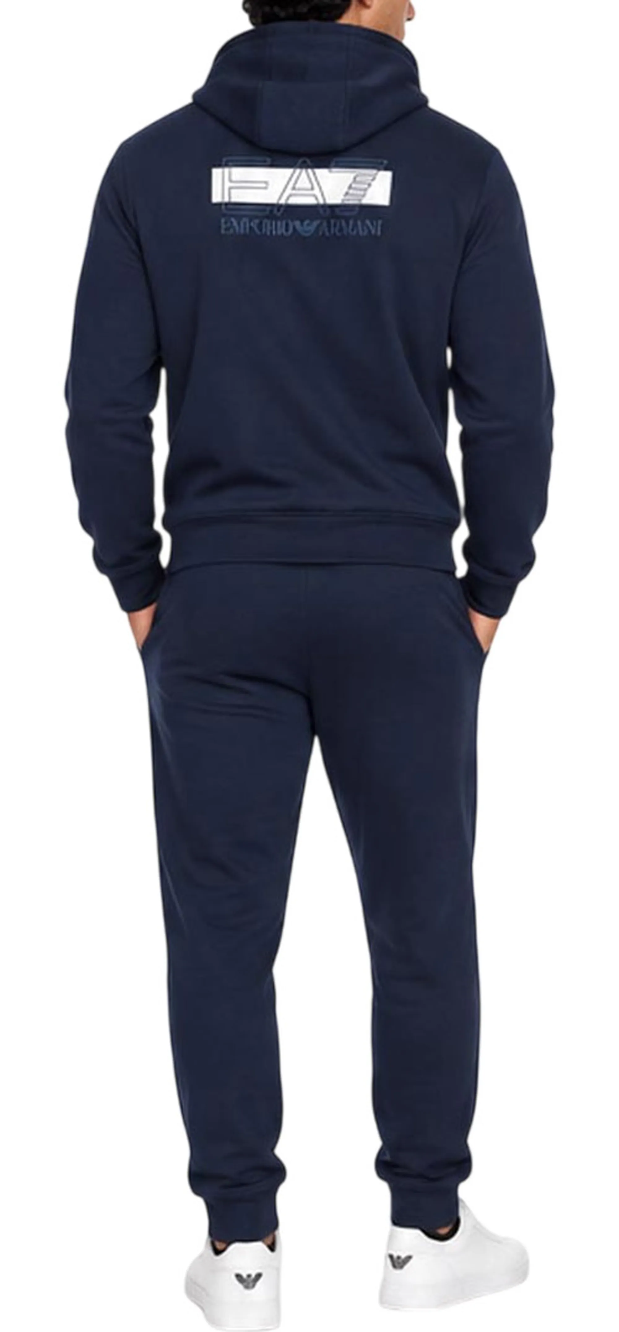 Ea7 Tuta Visibility In Jersey Blu 7M002430Af10377 191321