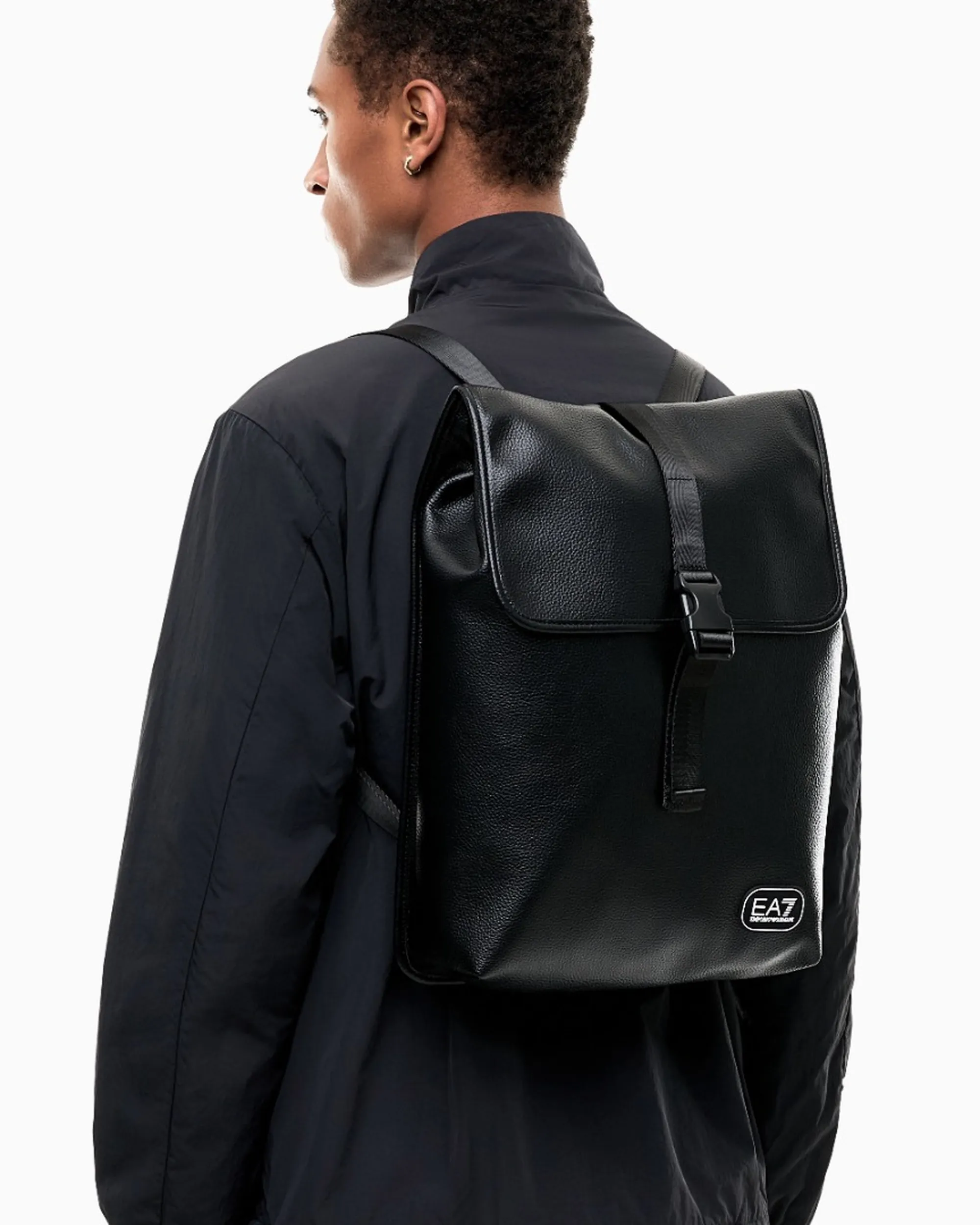 Ea7 B'Backpack With Hammered Finish' Black 7X000760Af29345 190834