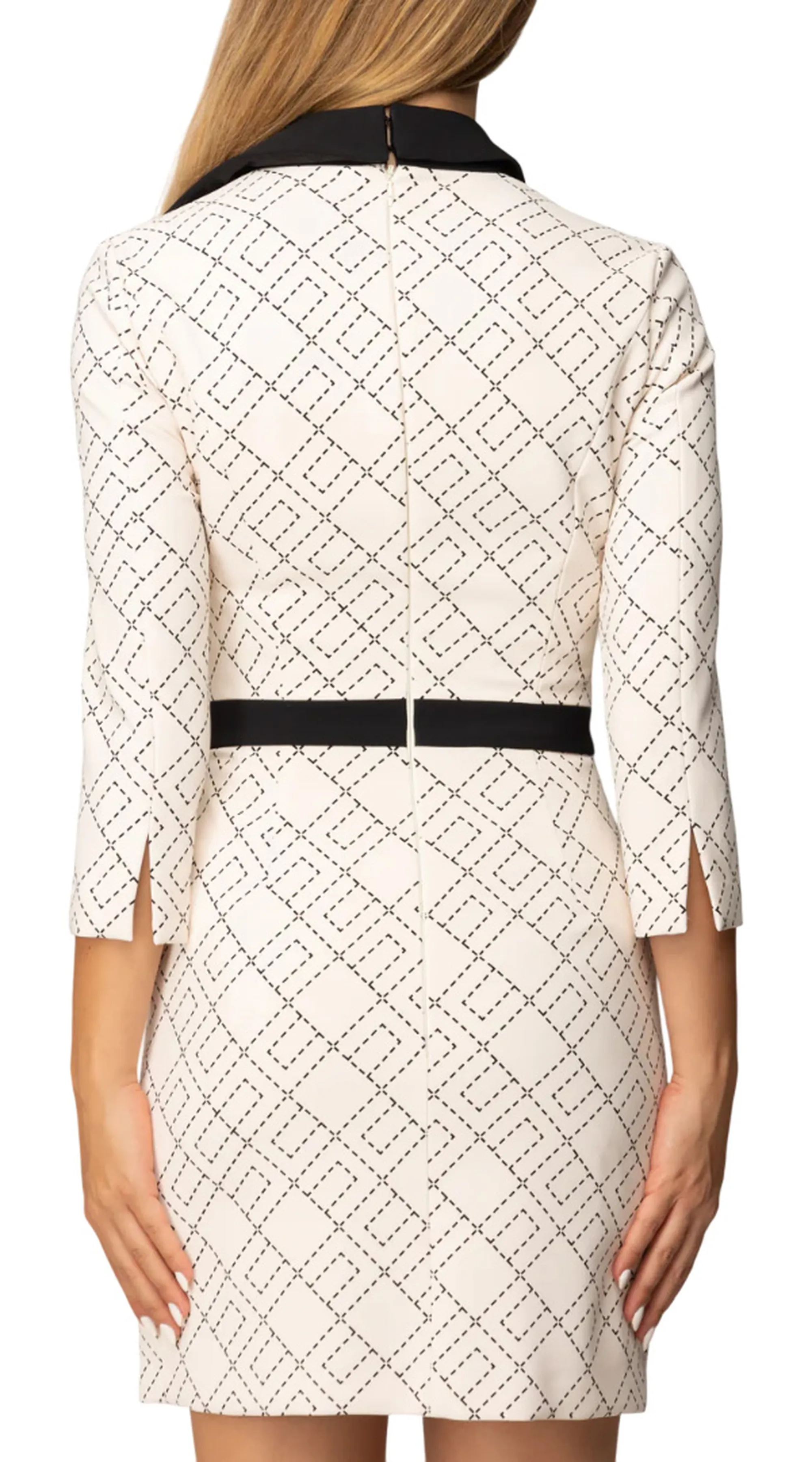 Elisabetta Franchi Abito Con Stampa E Color Block Abs0156E2 153776