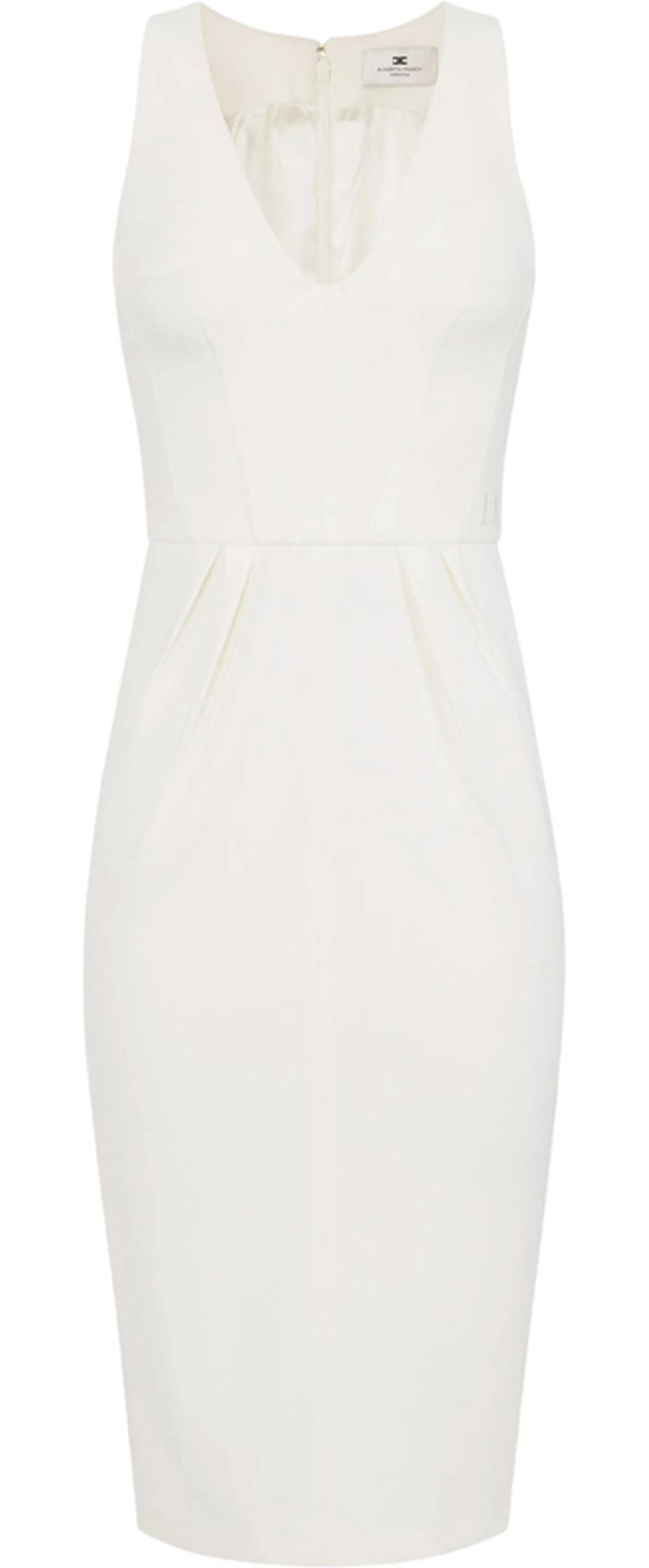 Elisabetta Franchi Abito In Crepe Leggero Avorio Ab94162E2 180970