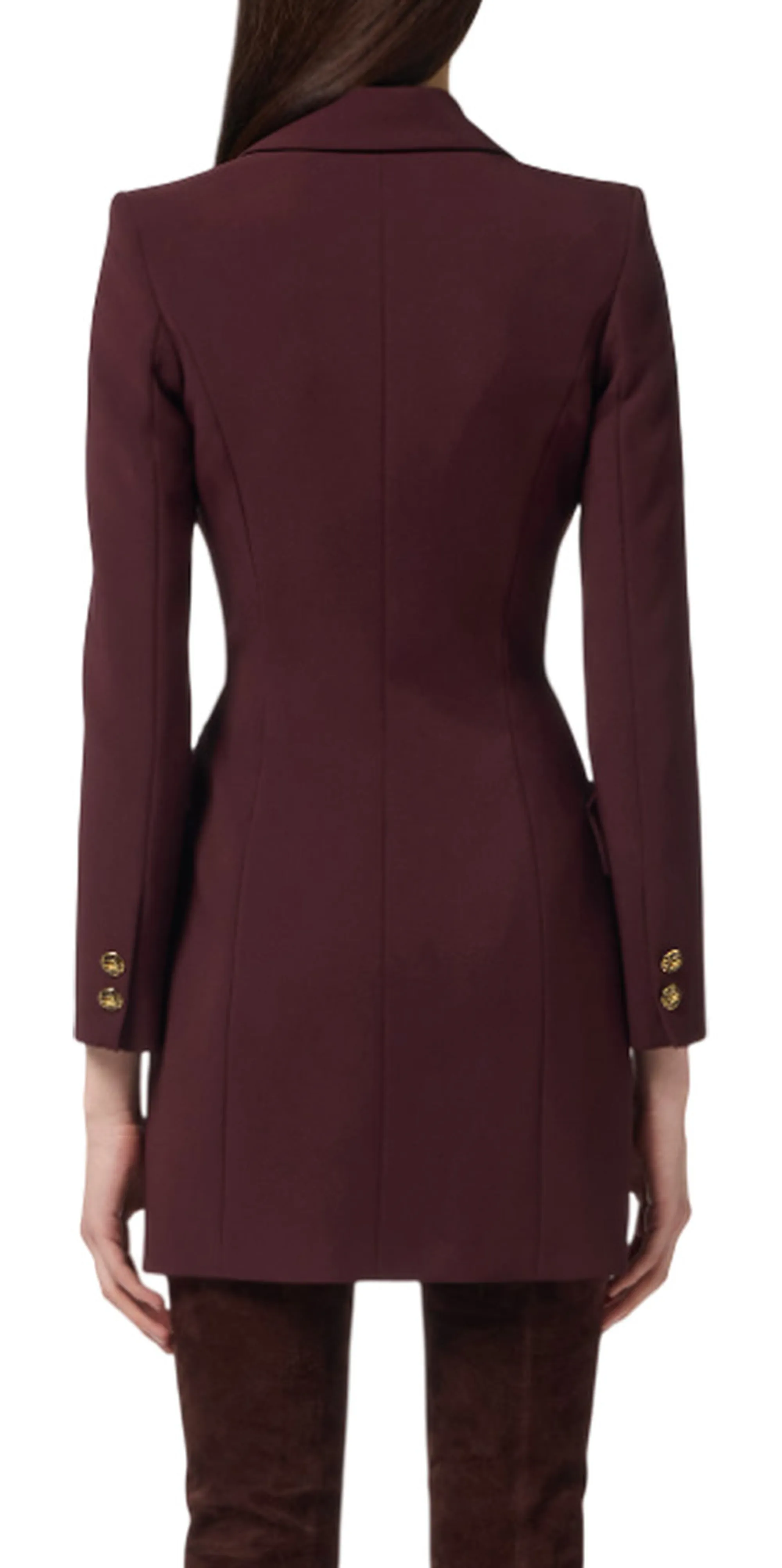 Elisabetta Franchi B'Lightweight Crepe Dress With Jewel Chain' Merlot Ab89657E2 157545