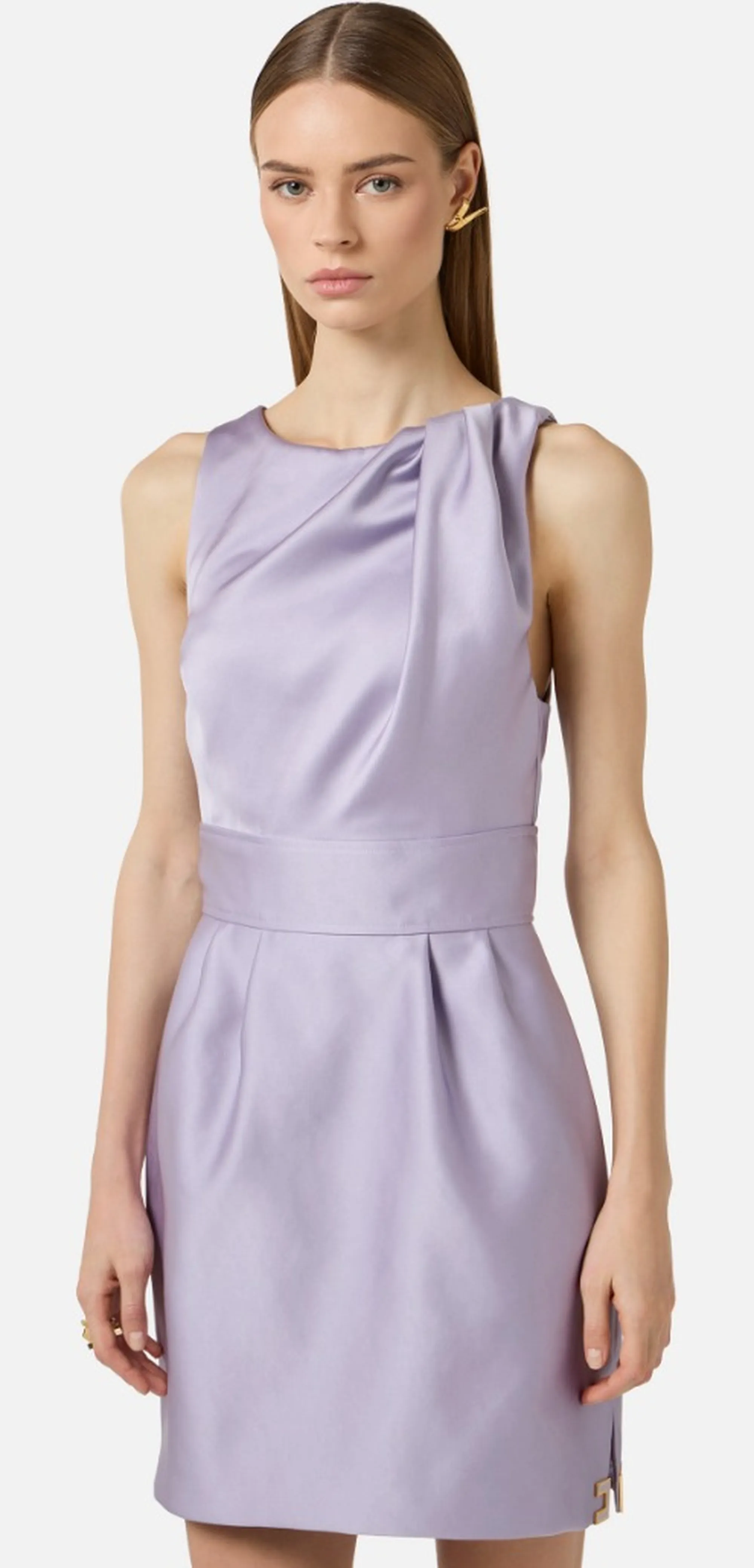 Elisabetta Franchi B'Duchesse Dress With Logo Details' Small Ab87561E2 172330