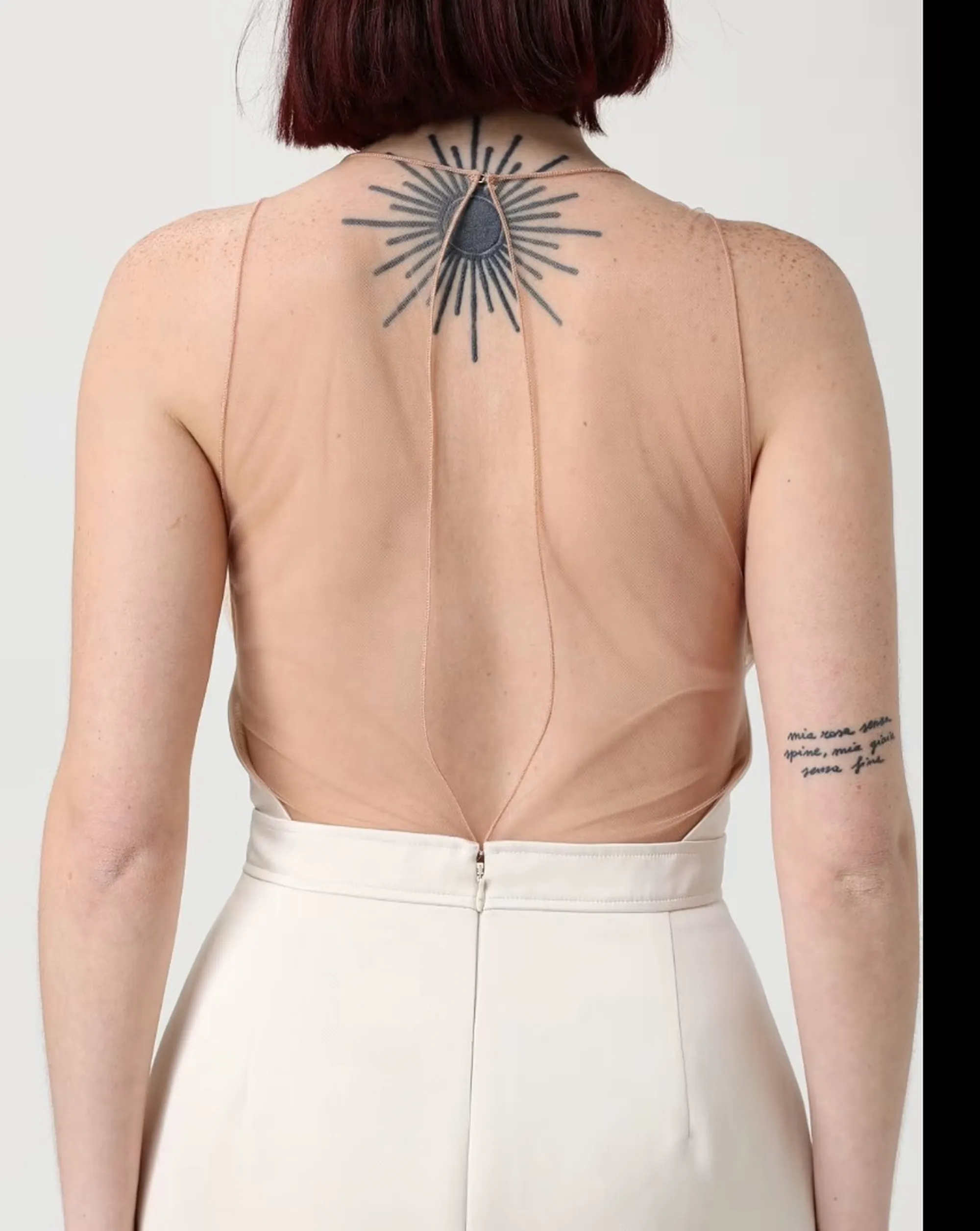Elisabetta Franchi Abito In Duchesse E Tulle Con Giacca Burro Tb00161E2 183562