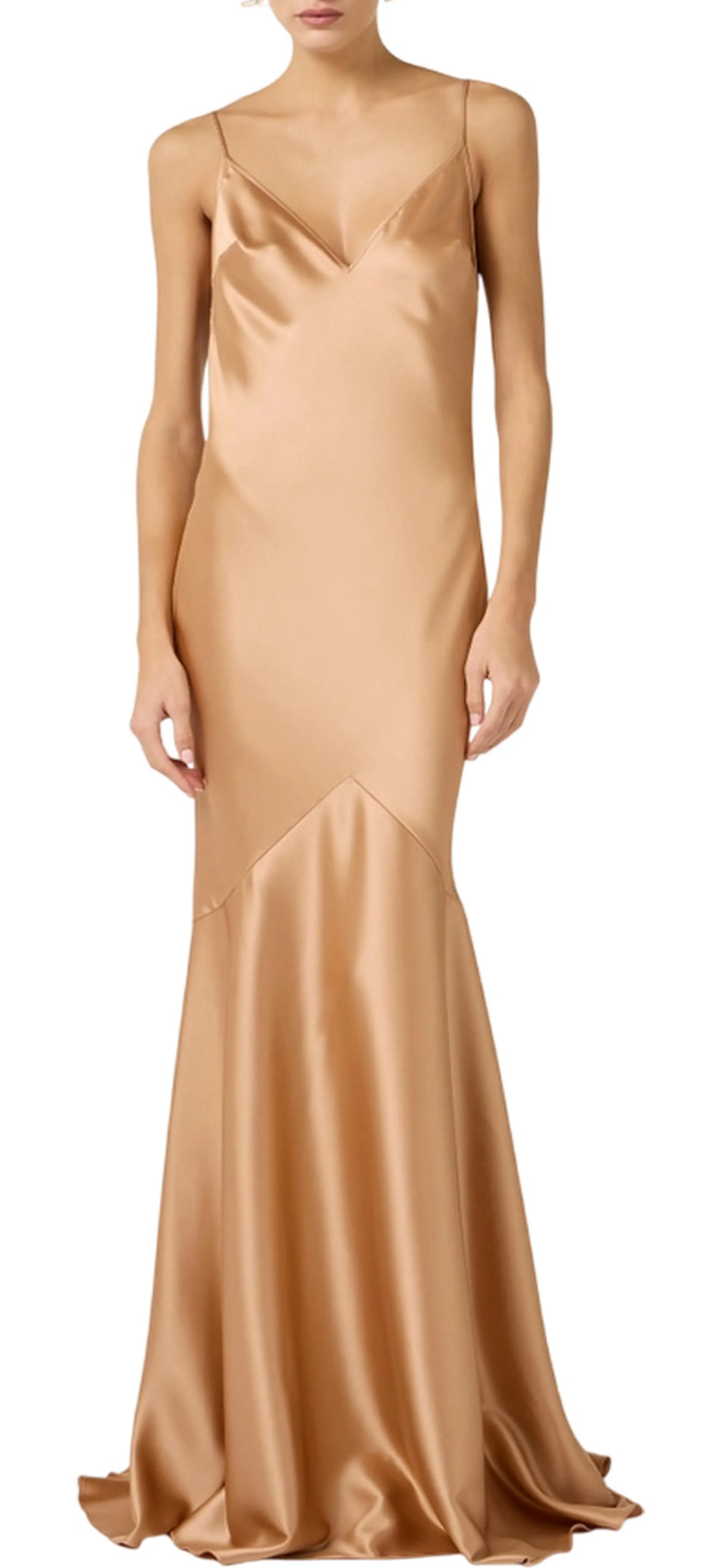 Elisabetta Franchi B'Red Carpet Satin Dress' Chamois Abr3462E2 178713