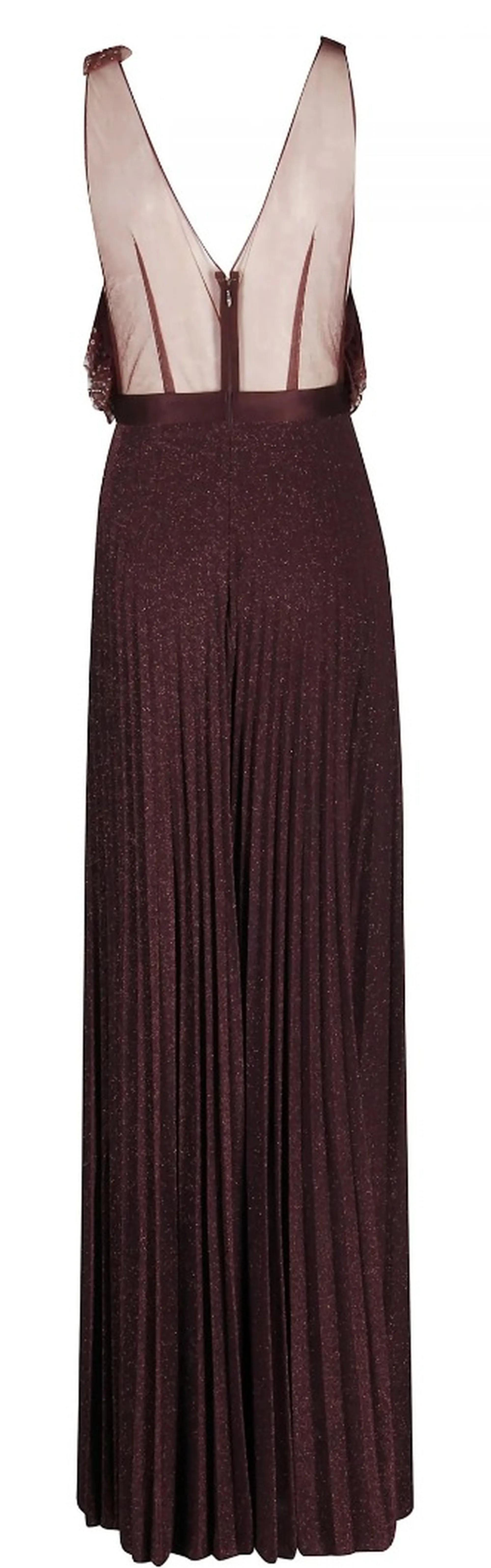 Elisabetta Franchi B'Red Carpet Dress In Tulle And Jersey With Crystals' Merlot Abr1957E2 166463