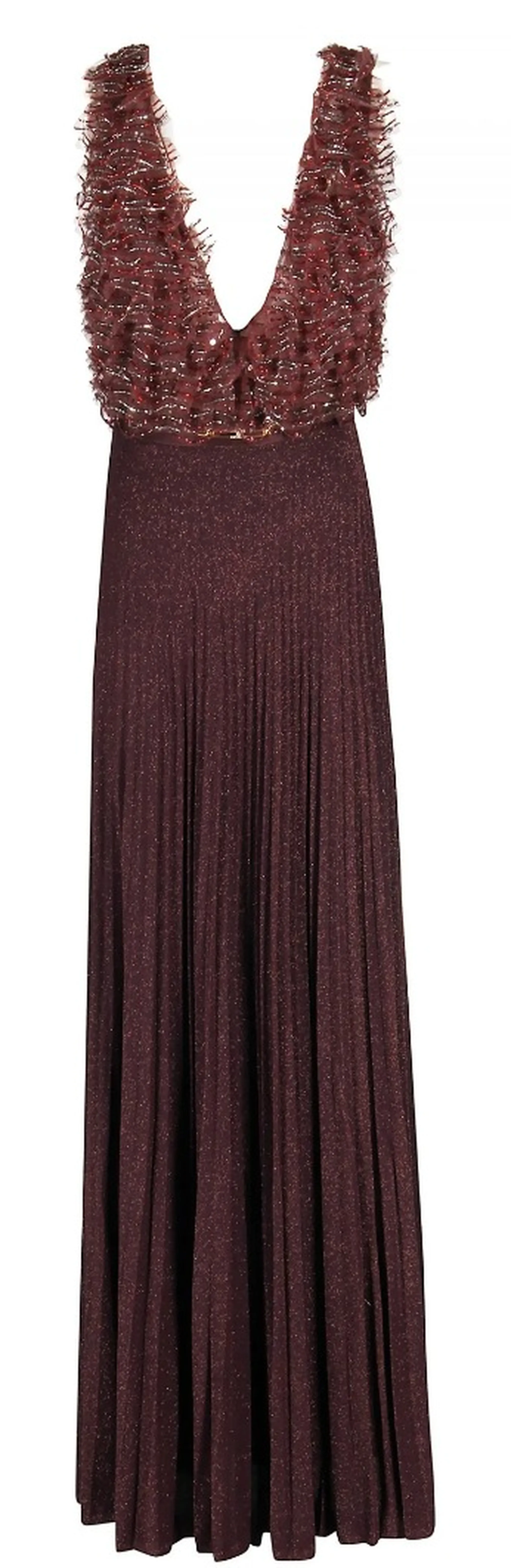 Elisabetta Franchi B'Red Carpet Dress In Tulle And Jersey With Crystals' Merlot Abr1957E2 166464
