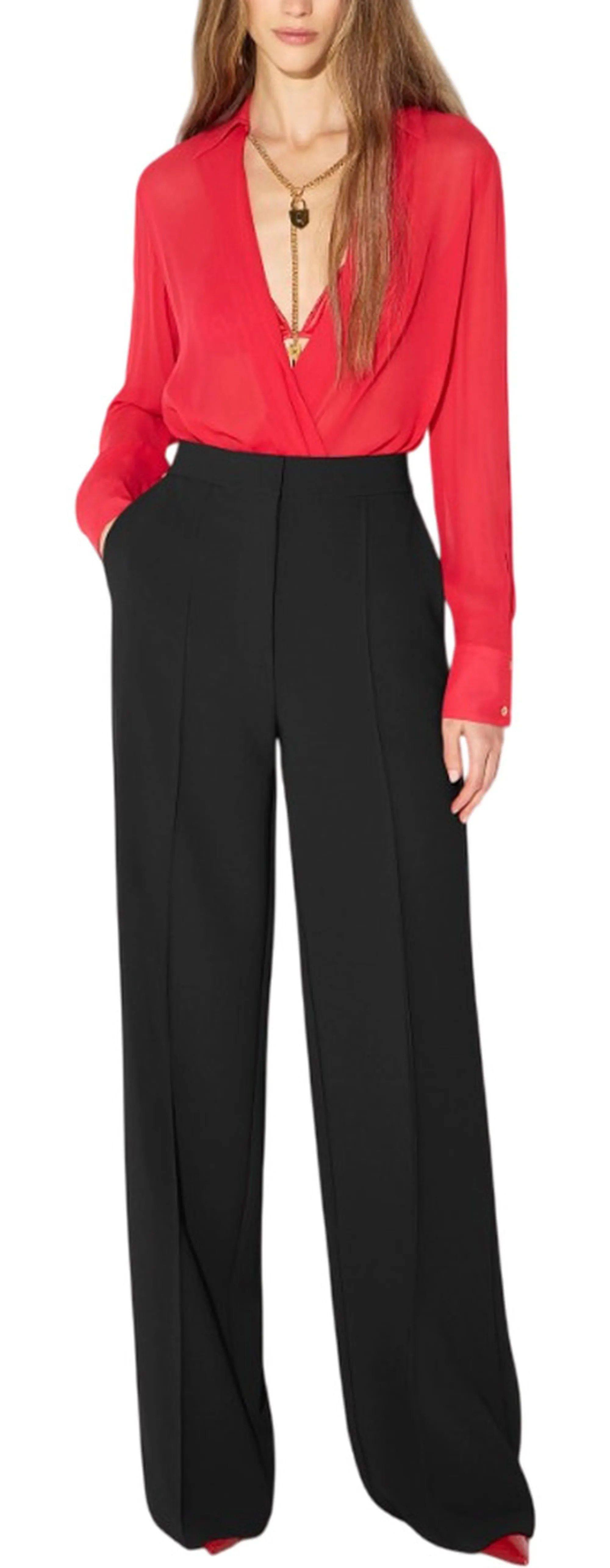 Elisabetta Franchi B'Georgette Bodysuit With Jewel Chain' Red Cb00966E2 185105