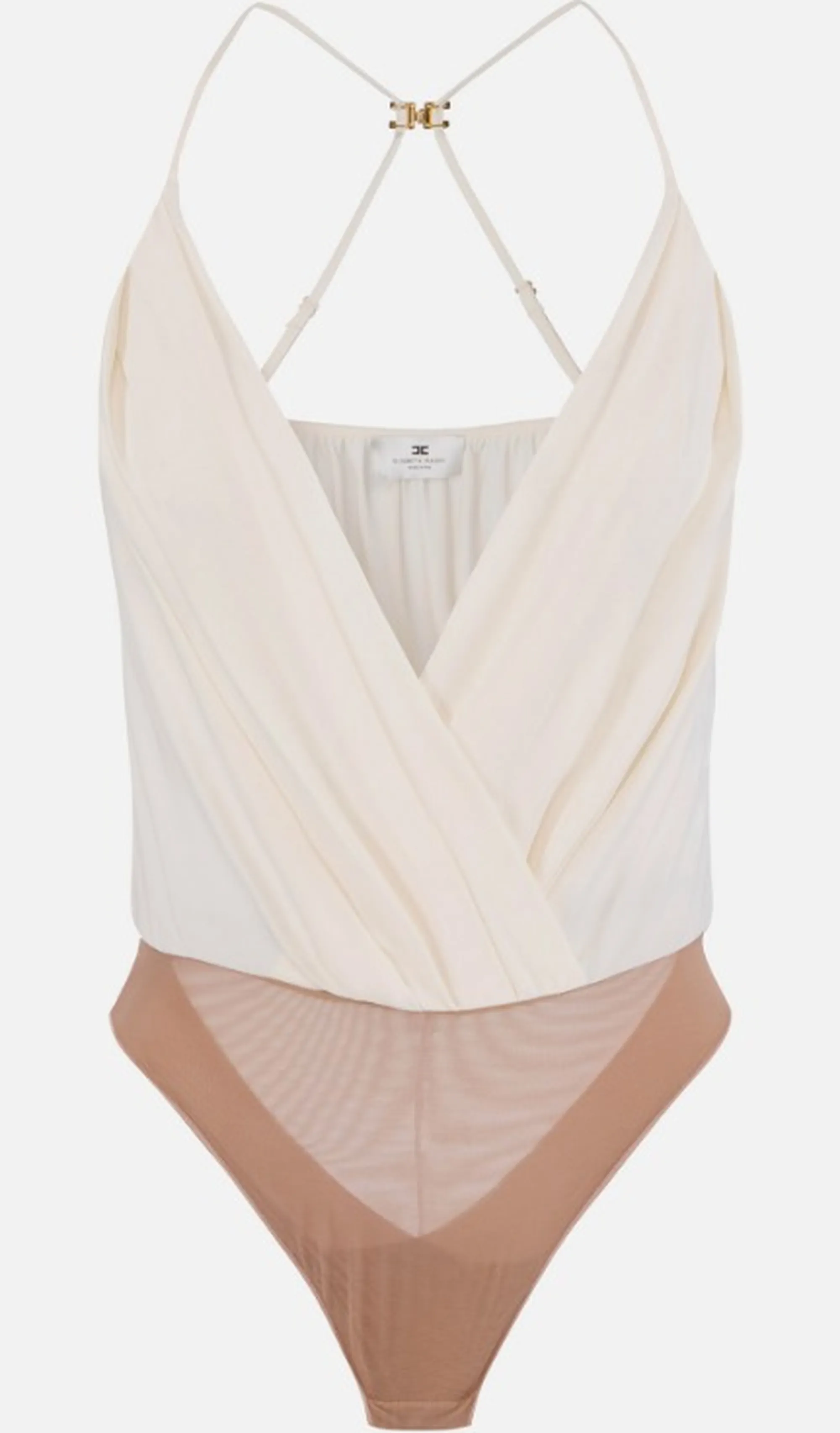 Elisabetta Franchi Body In Georgette Di Viscosa Burro Bo01461E2 171444