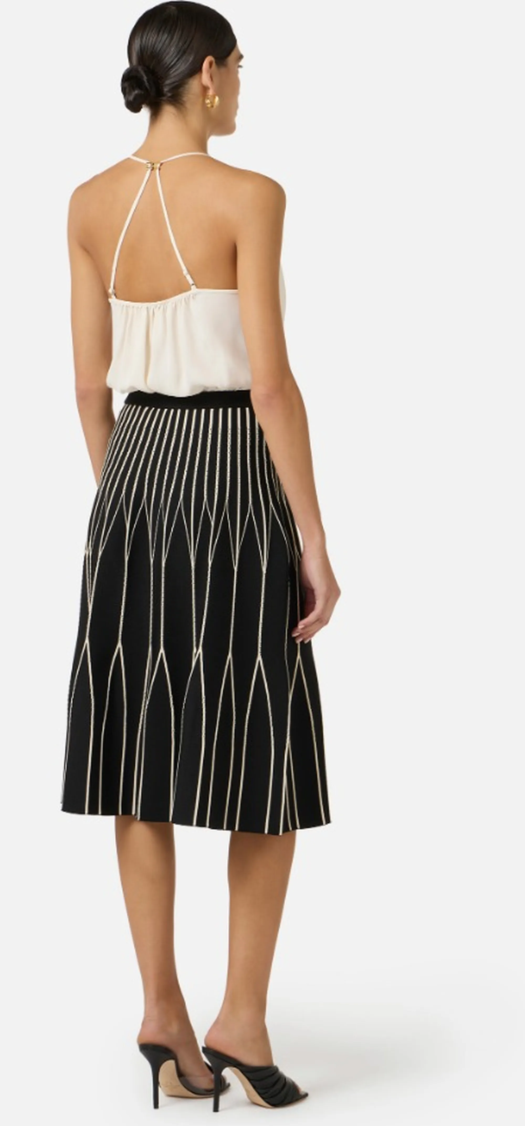 Elisabetta Franchi Body In Georgette Di Viscosa Burro Bo01461E2 171448