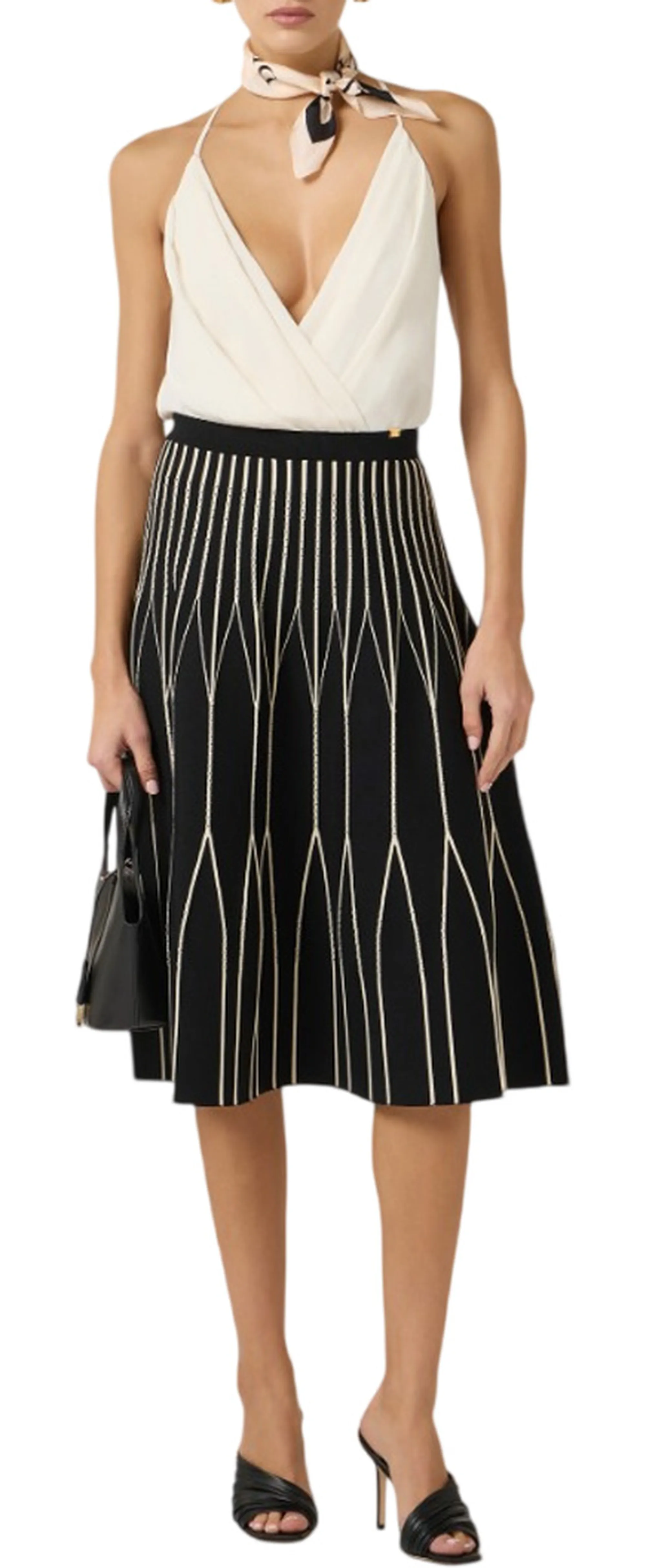 Elisabetta Franchi Body In Georgette Di Viscosa Burro Bo01461E2 178404