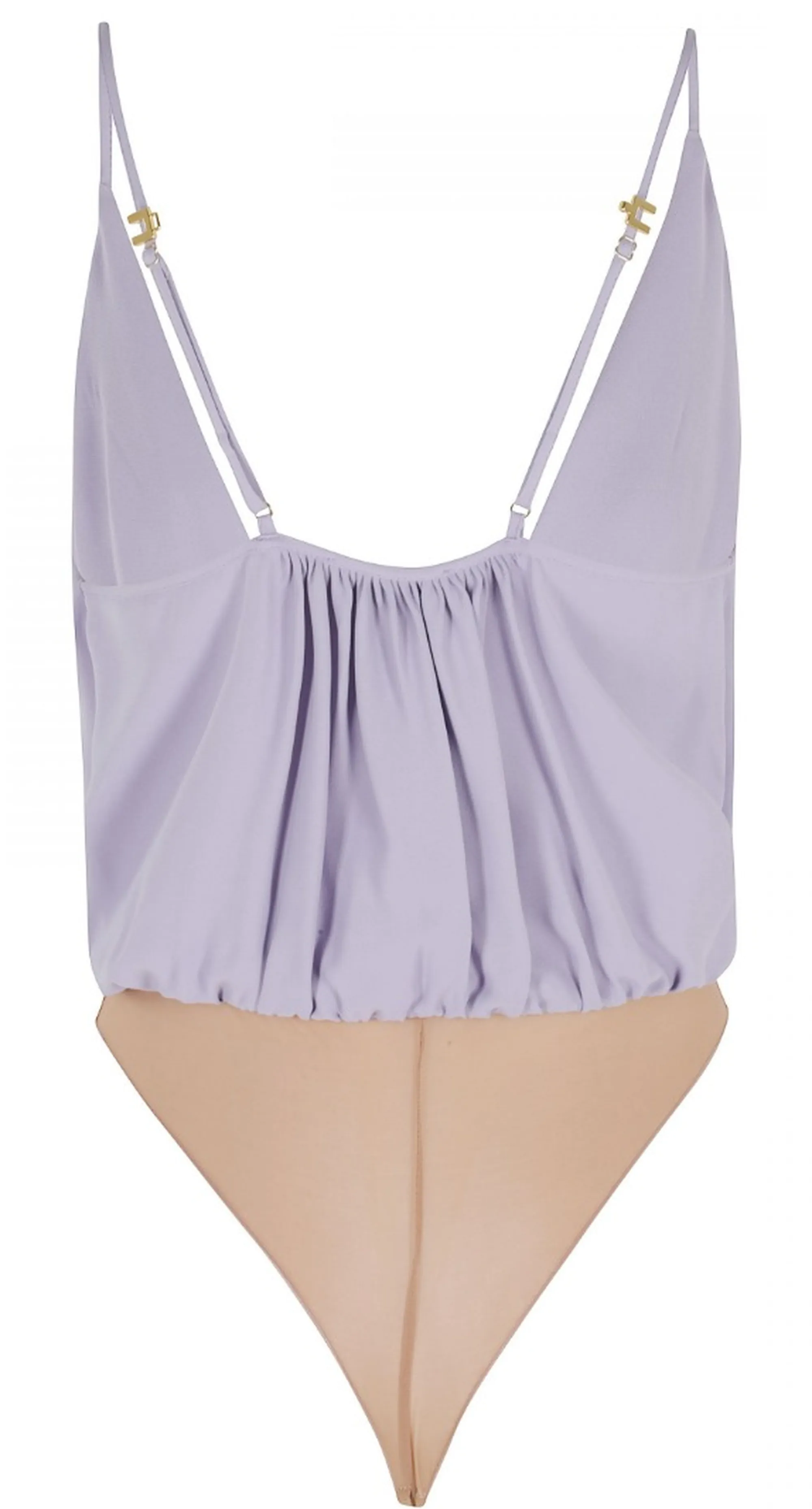 Elisabetta Franchi Body In Georgette Di Viscosa Lilla Bo01461E2 171450