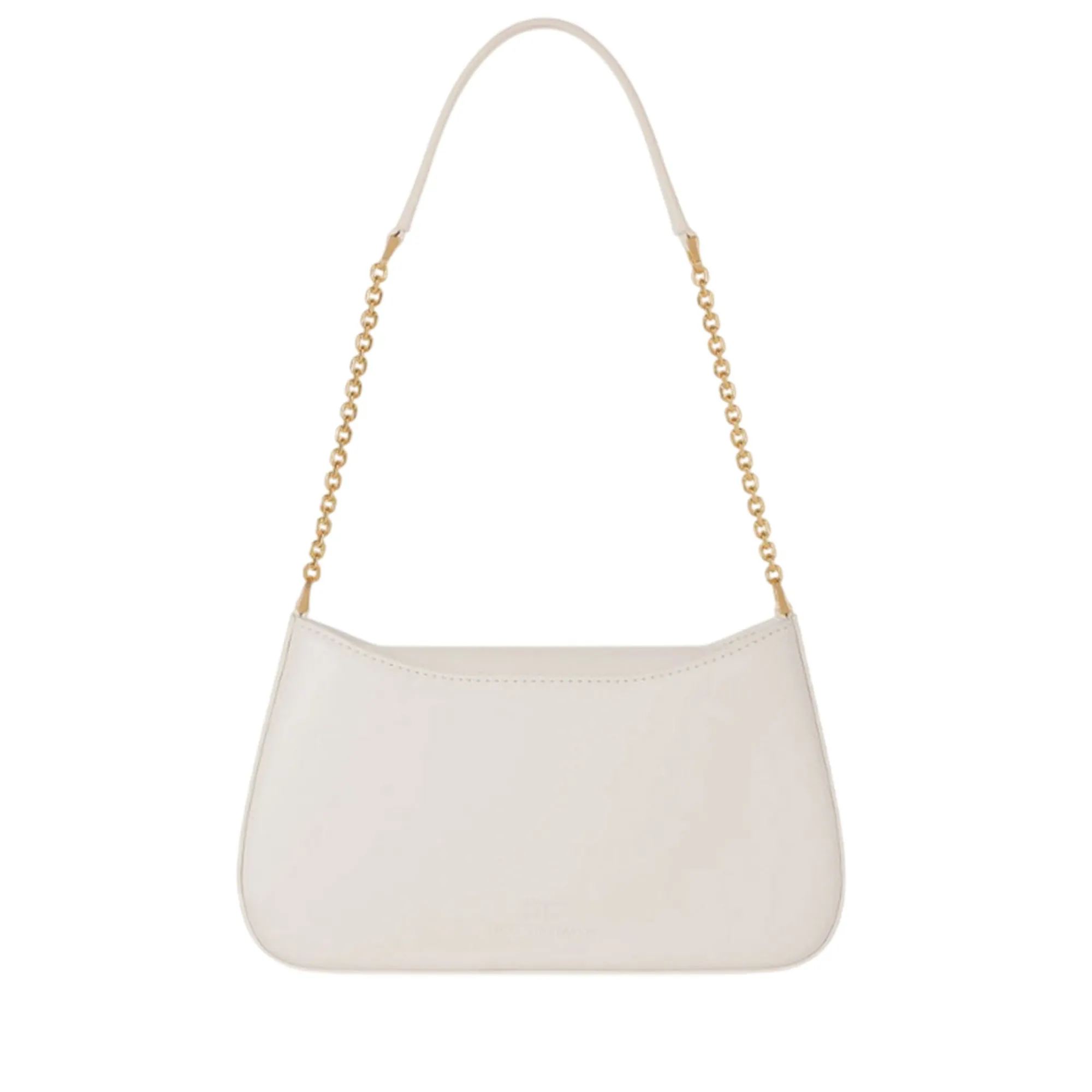Elisabetta Franchi Borsa A Spalla Con Dettaglio Logo Avorio Bs93A61E2 179838