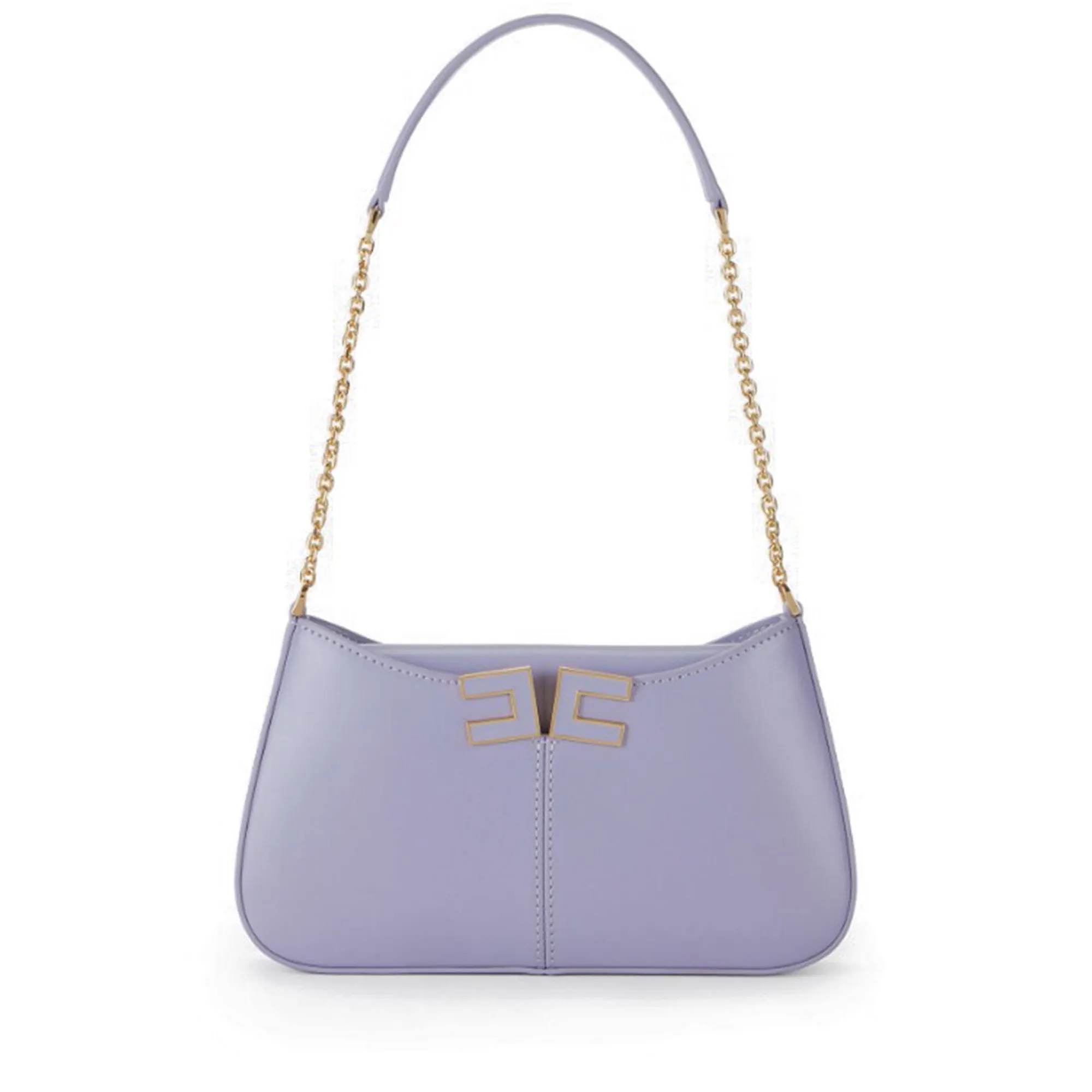 Elisabetta Franchi Borsa A Spalla Con Dettaglio Logo Lilla Bs93A61E2 179832