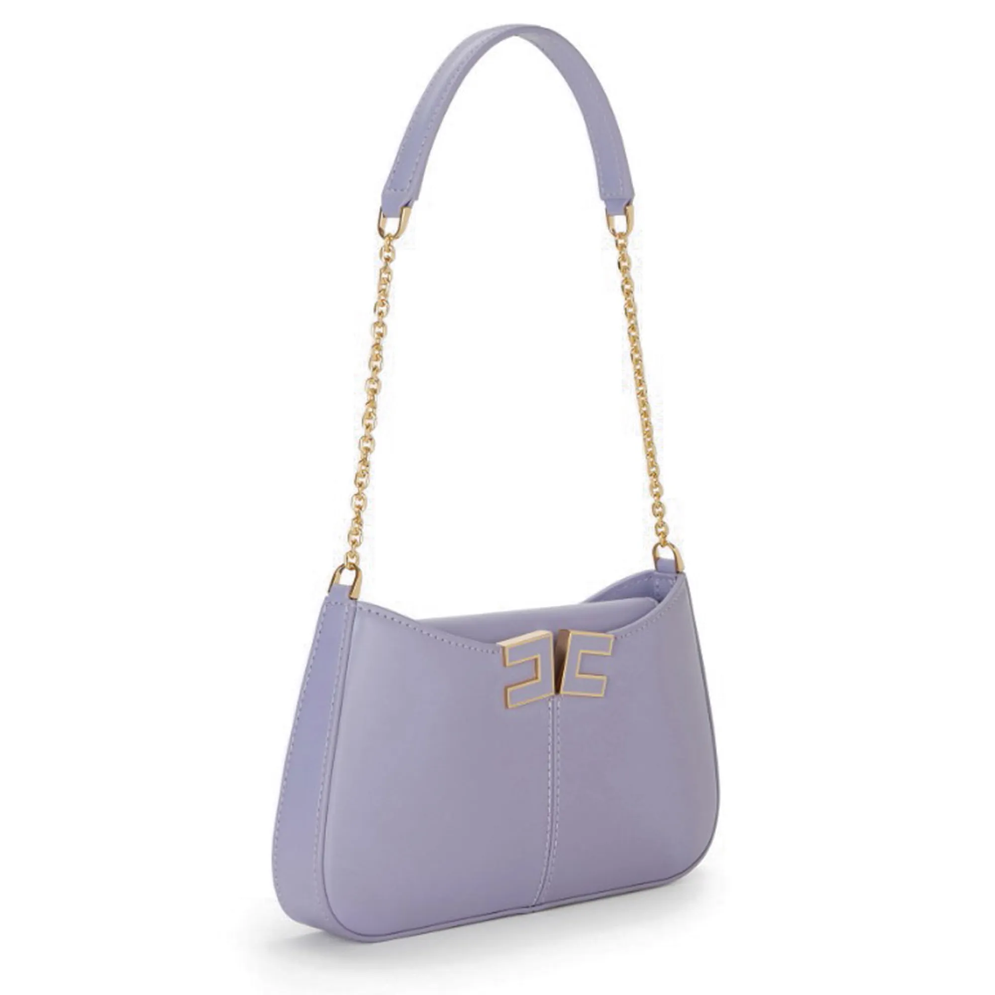 Elisabetta Franchi Borsa A Spalla Con Dettaglio Logo Lilla Bs93A61E2 179833