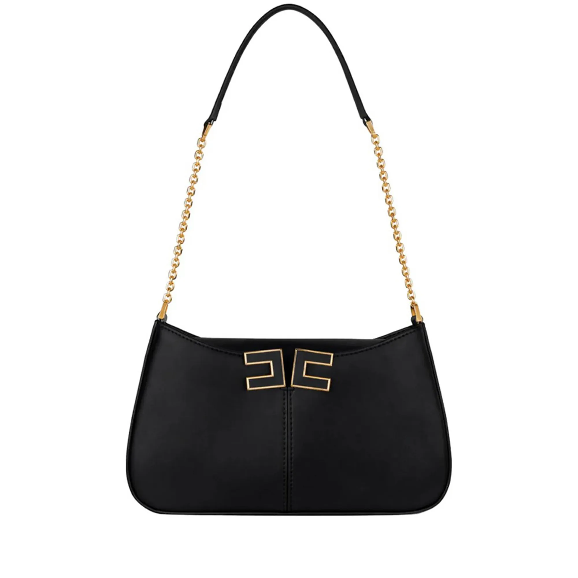 Elisabetta Franchi Borsa A Spalla Con Dettaglio Logo Nero Bs93A61E2 179818