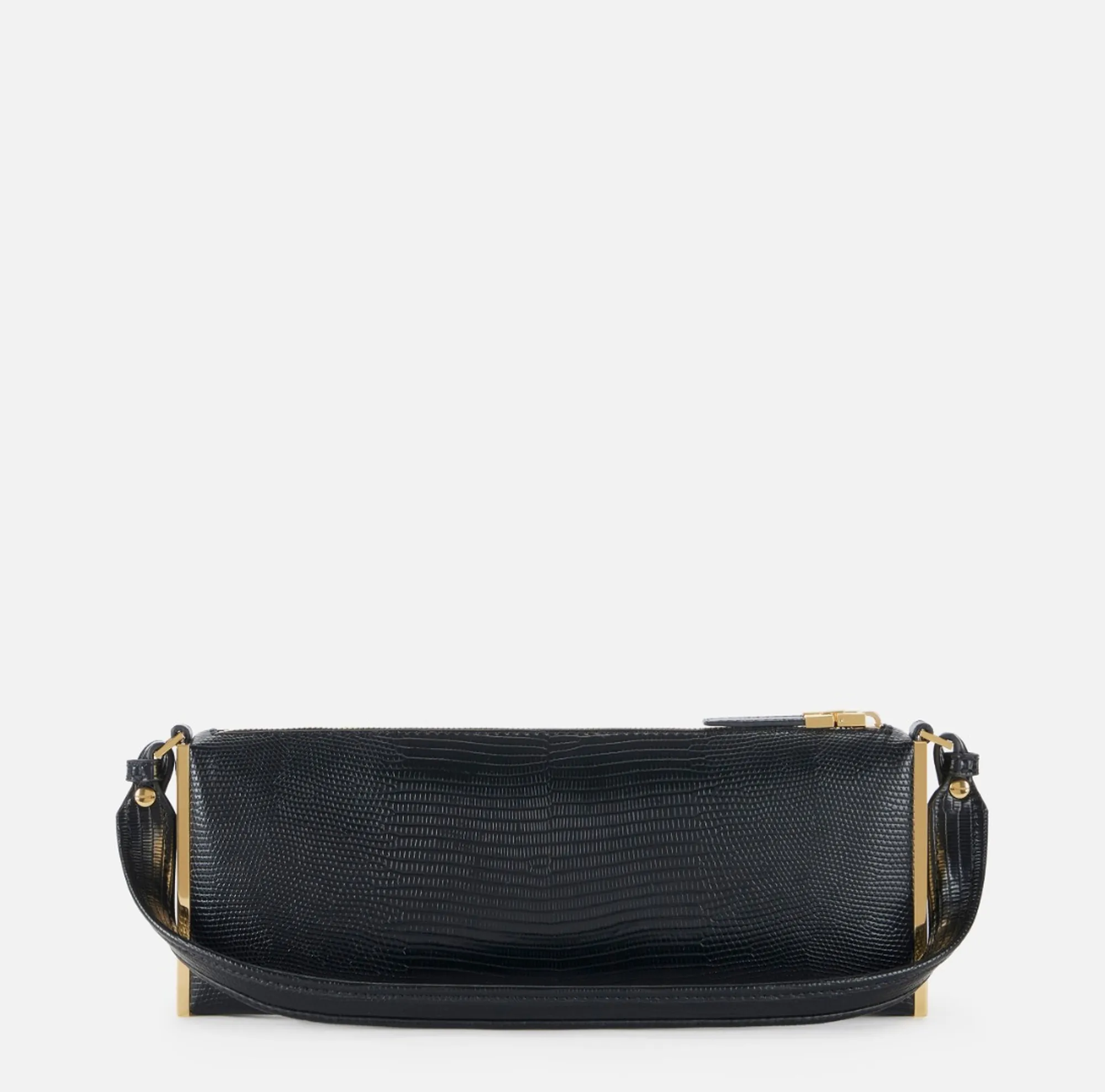 Elisabetta Franchi Borsa A Spalla Con Stampa Lucertola Nero Bs15A66E2 184457