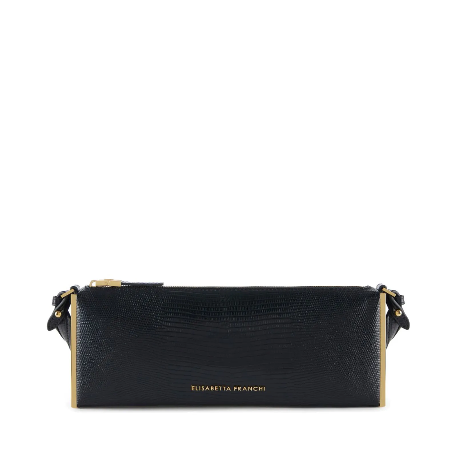 Elisabetta Franchi Borsa A Spalla Con Stampa Lucertola Nero Bs15A66E2 184820