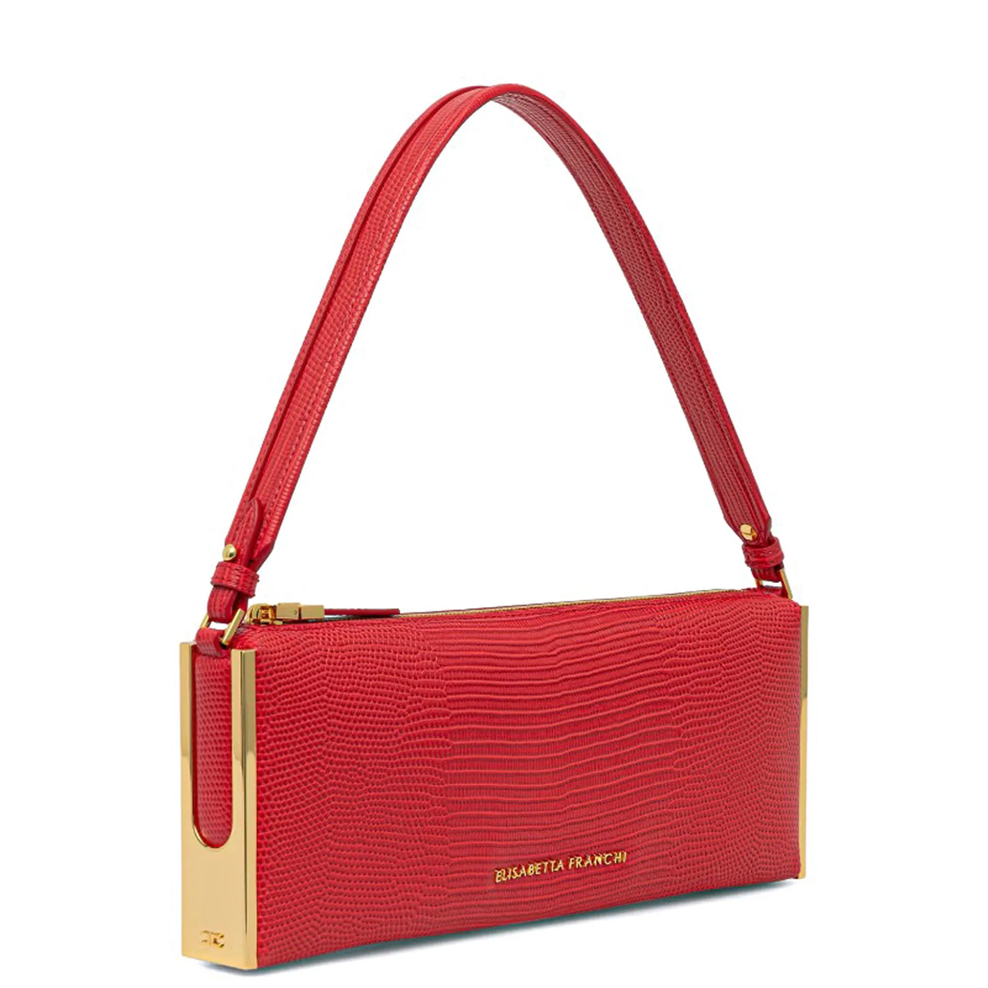 Elisabetta Franchi B'Lizard Print Shoulder Bag' Red Bs15A66E2 184816
