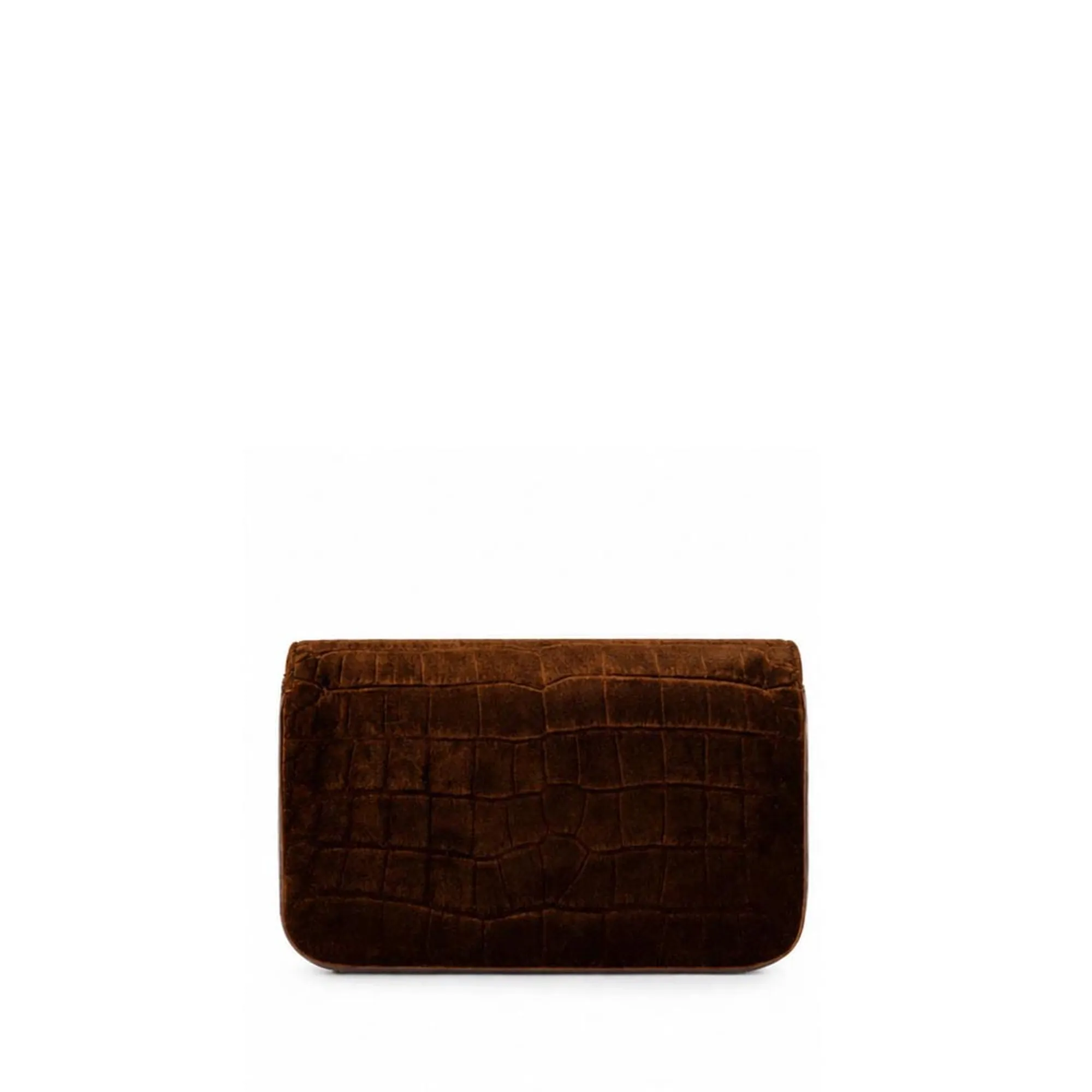 Elisabetta Franchi B'Velvet Shoulder Bag With Crocodile Print' Amber Bs20A67E2 189650