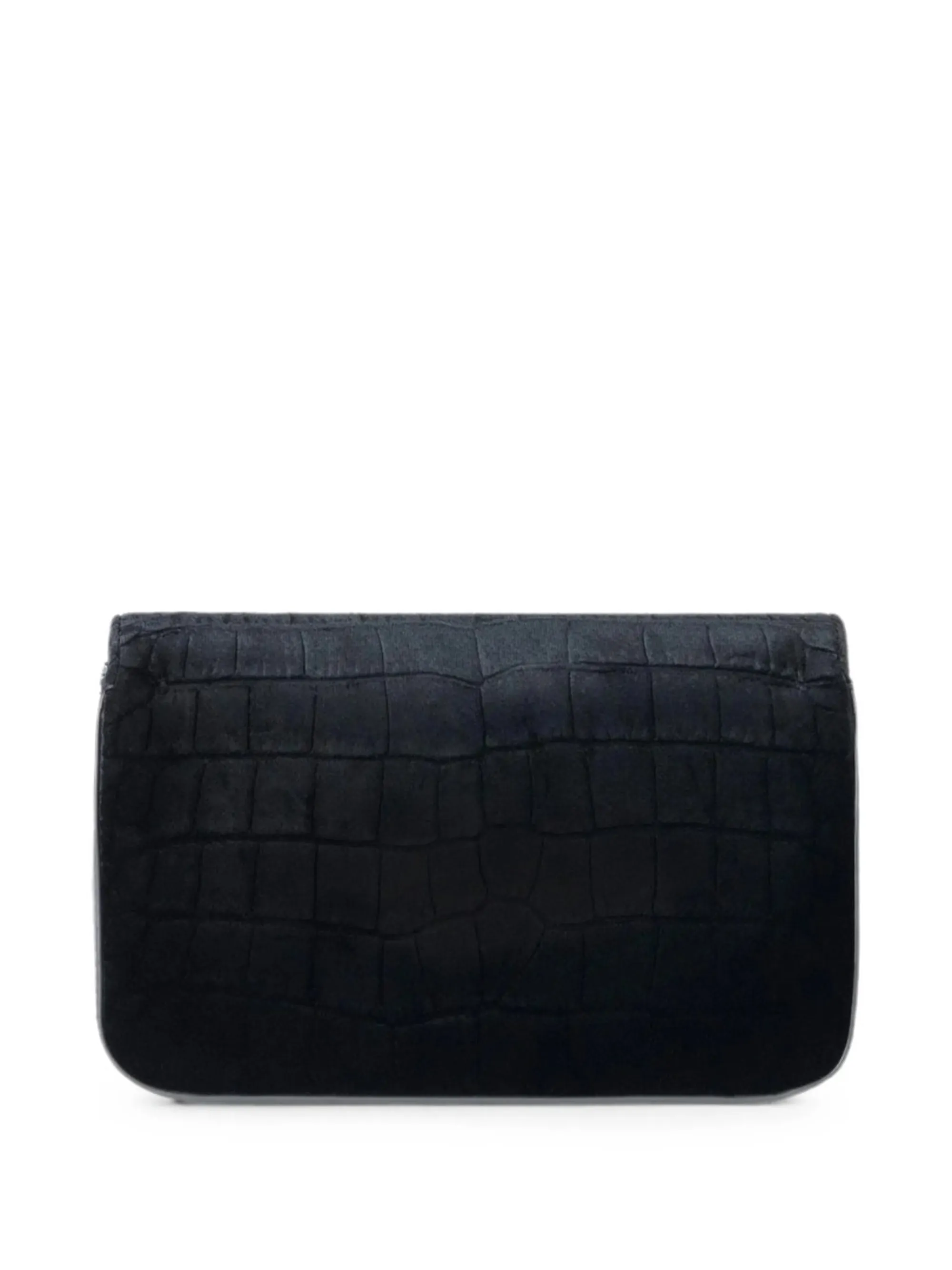 Elisabetta Franchi B'Velvet Shoulder Bag With Crocodile Print' Black Bs20A67E2 188311