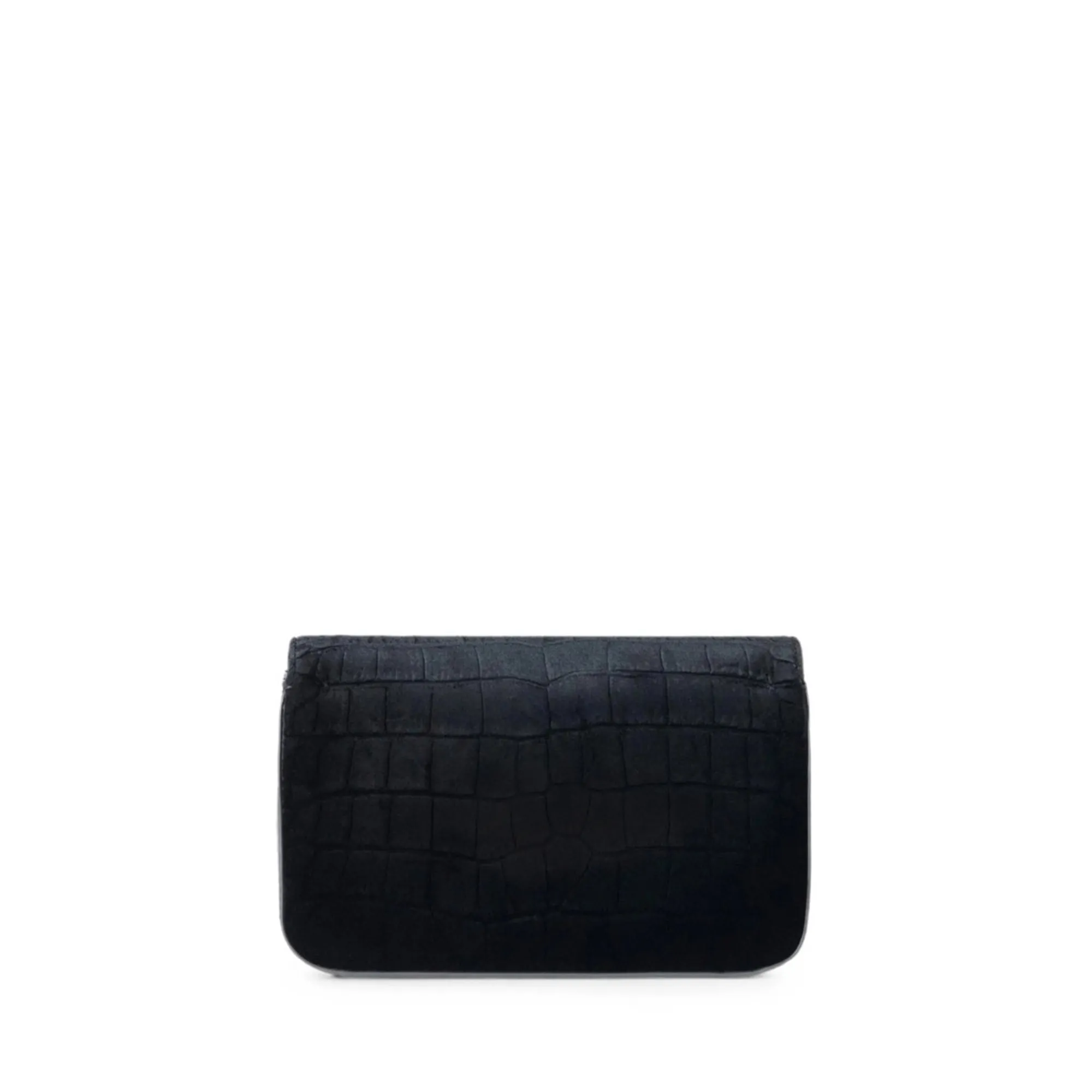 Elisabetta Franchi B'Velvet Shoulder Bag With Crocodile Print' Black Bs20A67E2 189654