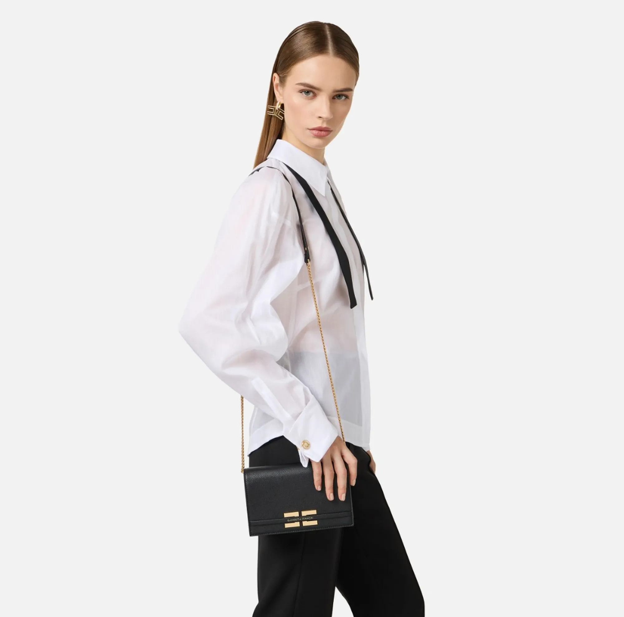 Elisabetta Franchi Borsa A Tracolla Nero Bs40A61E2 172131