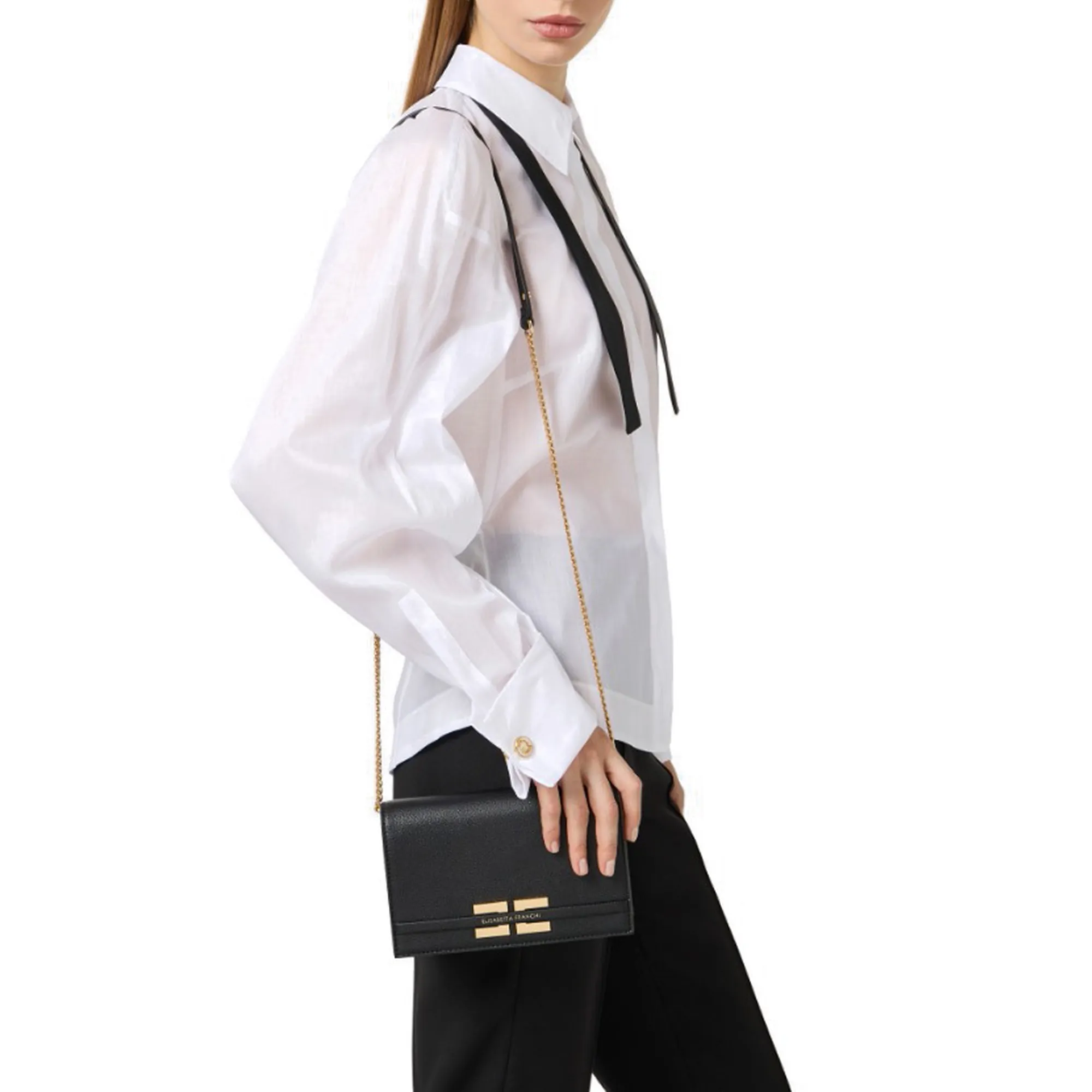 Elisabetta Franchi Borsa A Tracolla Nero Bs40A61E2 179879