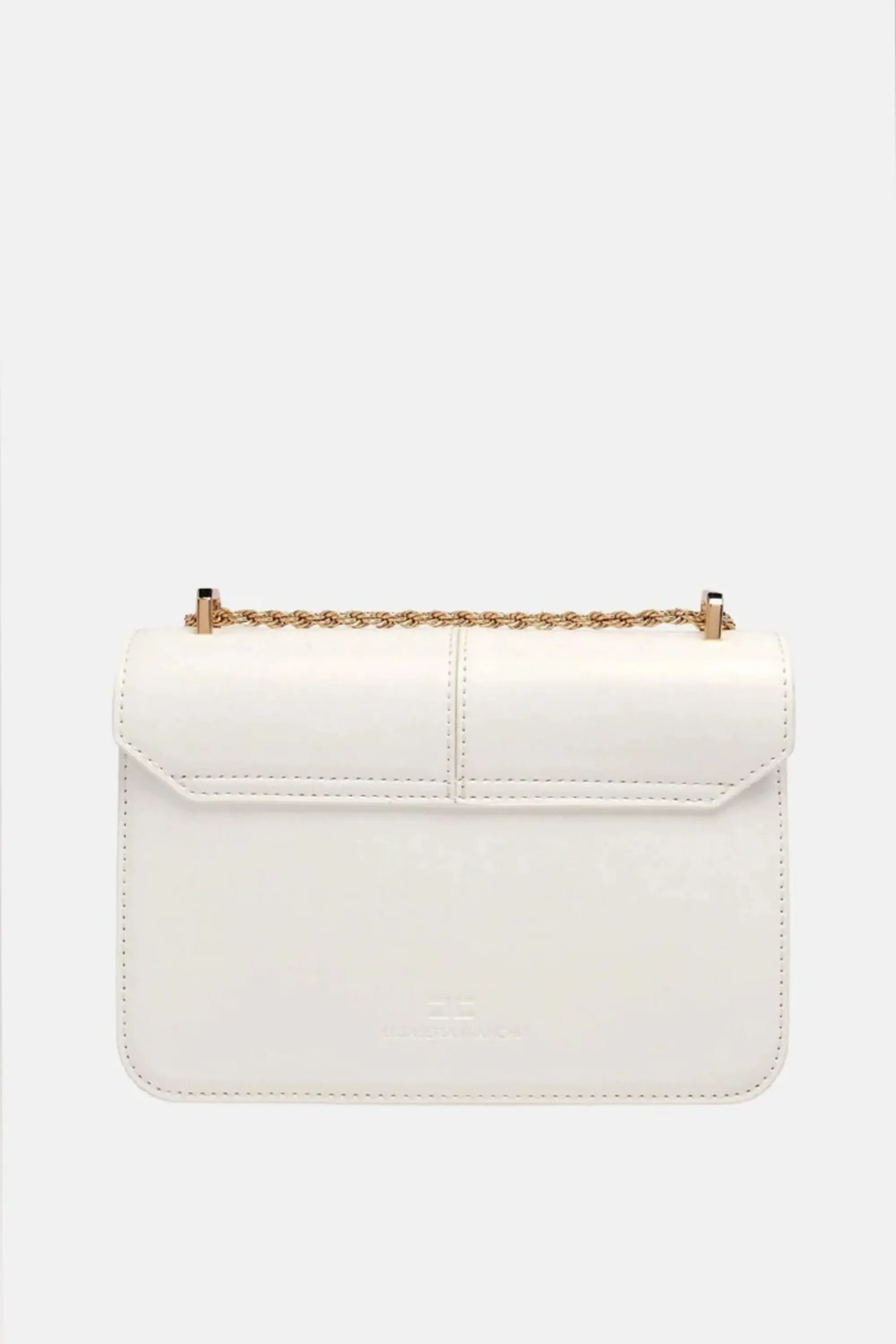 Elisabetta Franchi Borsa A Tracolla Con Dettaglio Logo Avorio Bs91A61E2 172151