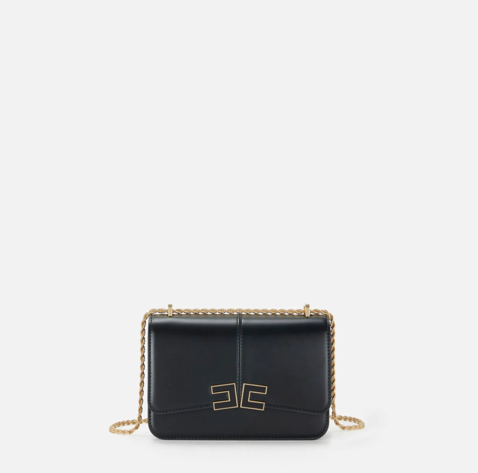 Elisabetta Franchi Borsa A Tracolla Con Dettaglio Logo Nero Bs91A61E2 172145