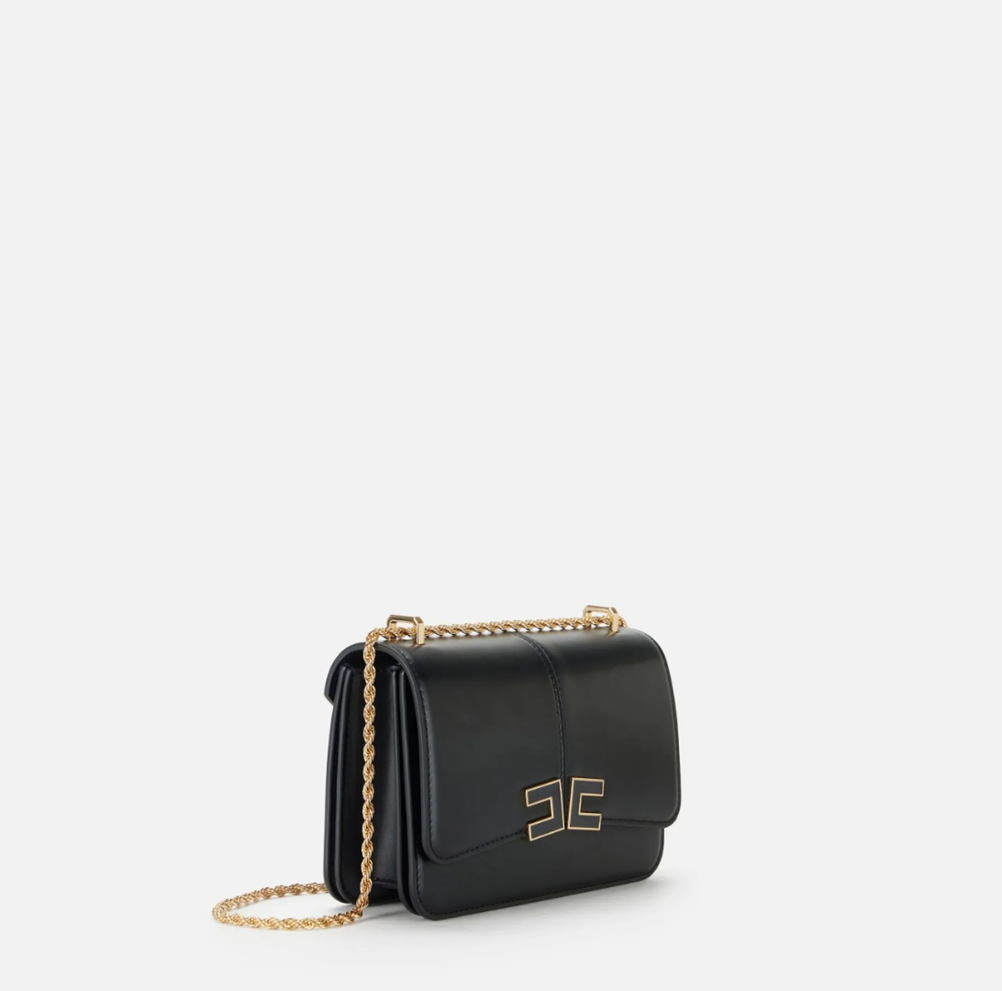 Elisabetta Franchi Borsa A Tracolla Con Dettaglio Logo Nero Bs91A61E2 172146