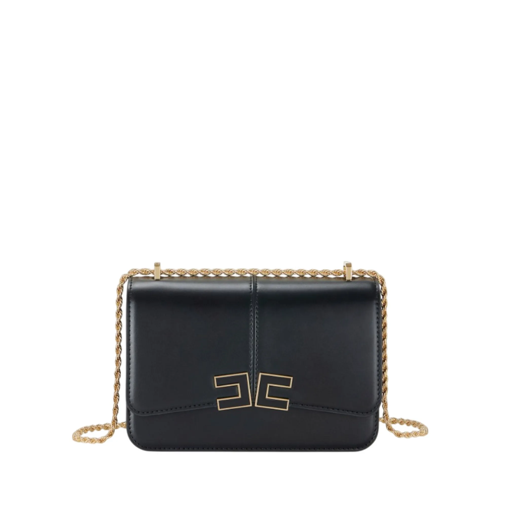 Elisabetta Franchi Borsa A Tracolla Con Dettaglio Logo Nero Bs91A61E2 179855