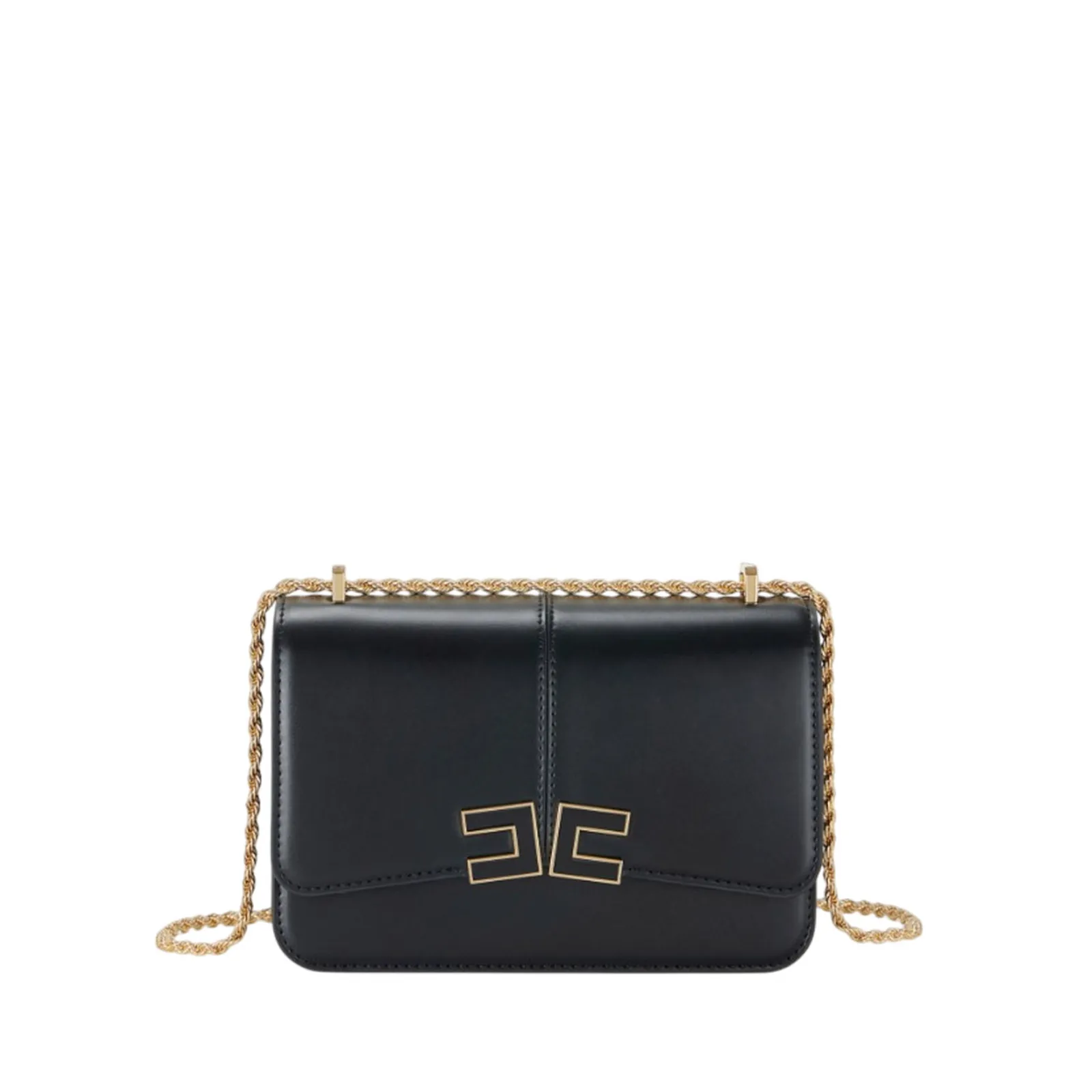Elisabetta Franchi Borsa A Tracolla Con Dettaglio Logo Nero Bs91A61E2 179855