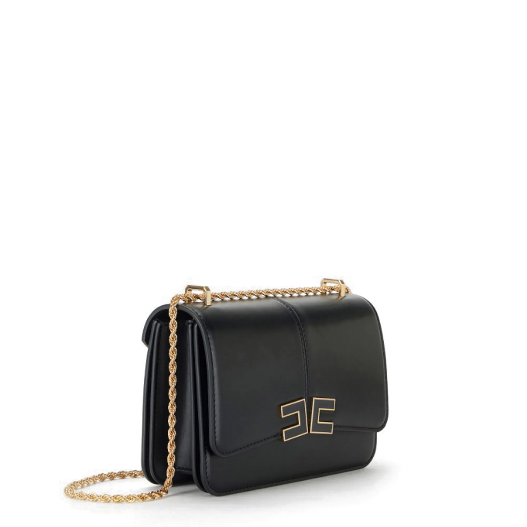 Elisabetta Franchi Borsa A Tracolla Con Dettaglio Logo Nero Bs91A61E2 179857