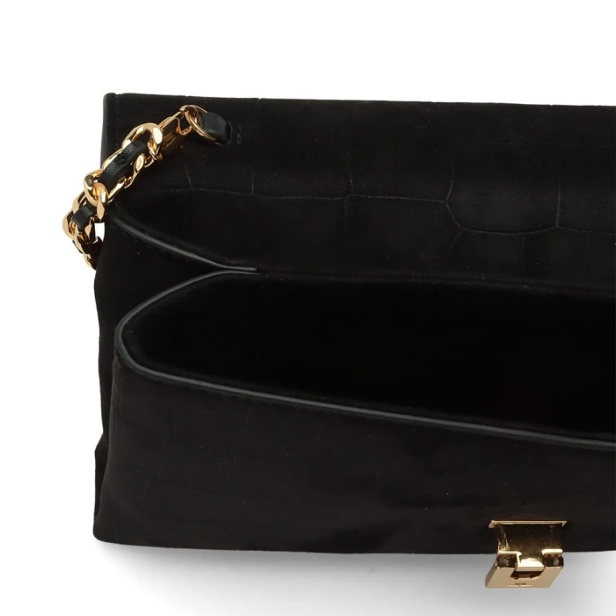 Elisabetta Franchi Borsa A Tracolla In Suede Nero Bs64A61E2 183593