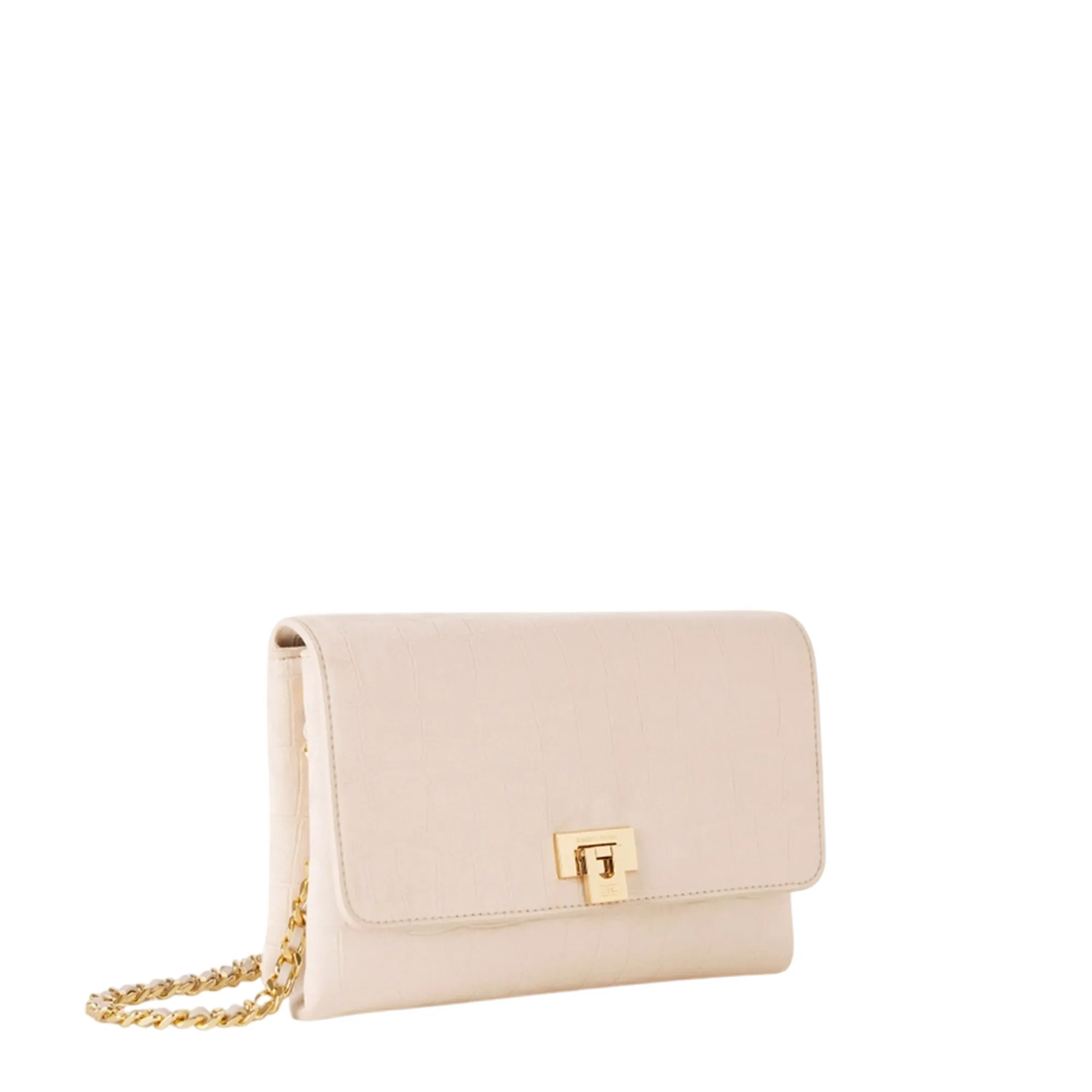 Elisabetta Franchi Borsa A Tracolla In Suede Vaniglia Bs64A61E2 183596